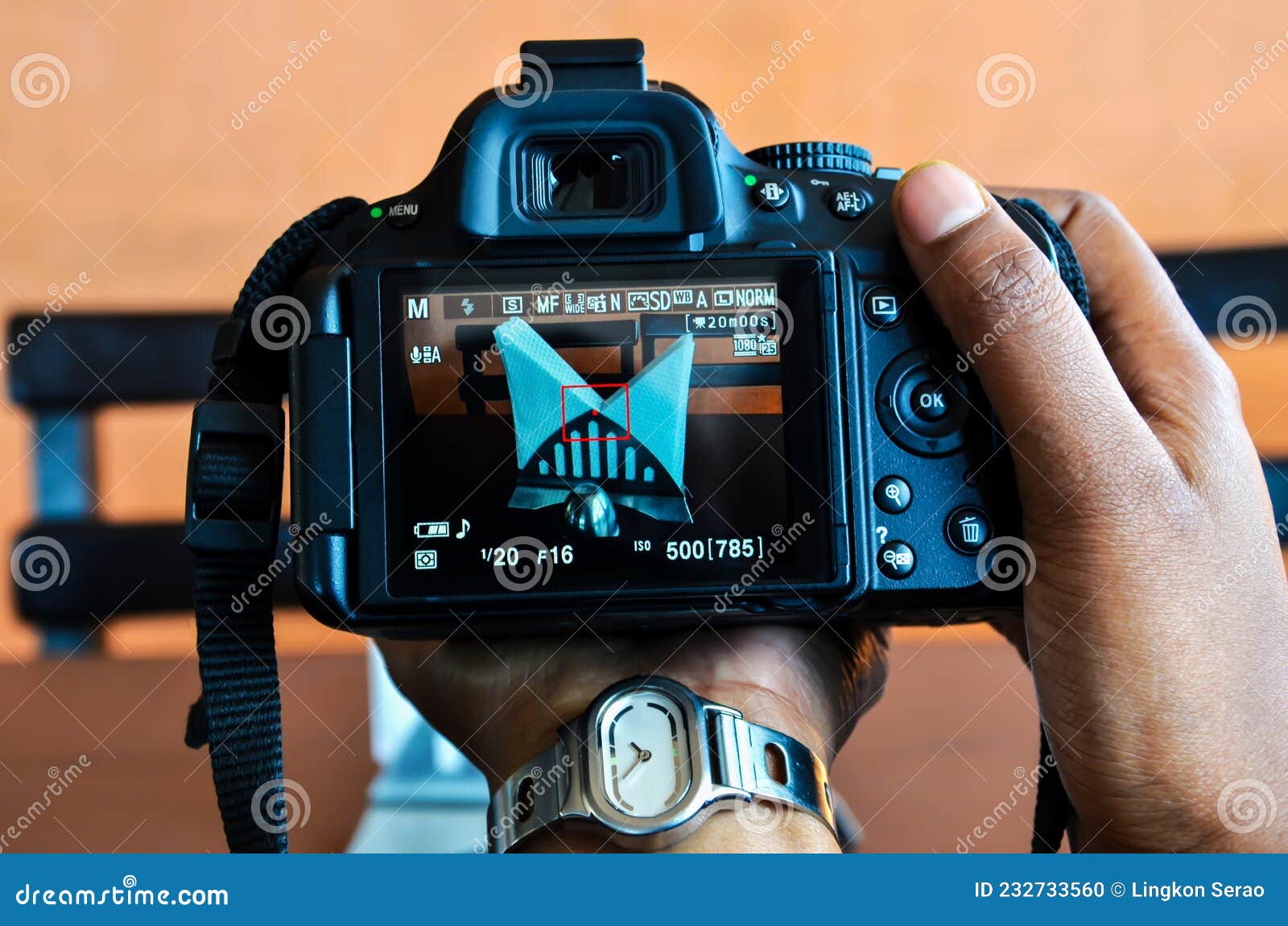 Tissue Stand from the View of Digital Camera. Frame within a Frame of
