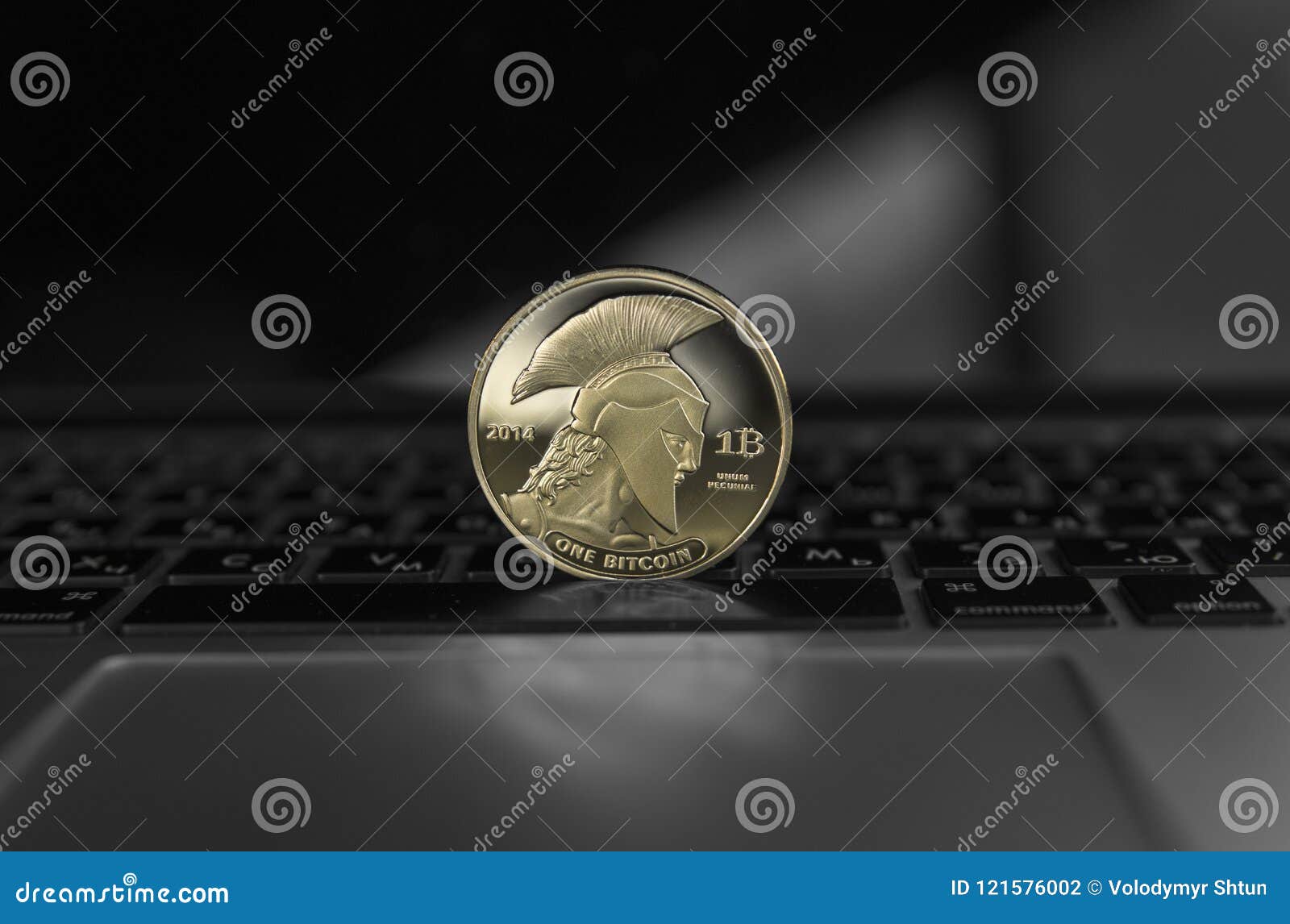 Titan Bitcoin Coin Symbol On Laptop. Concept Financial ...