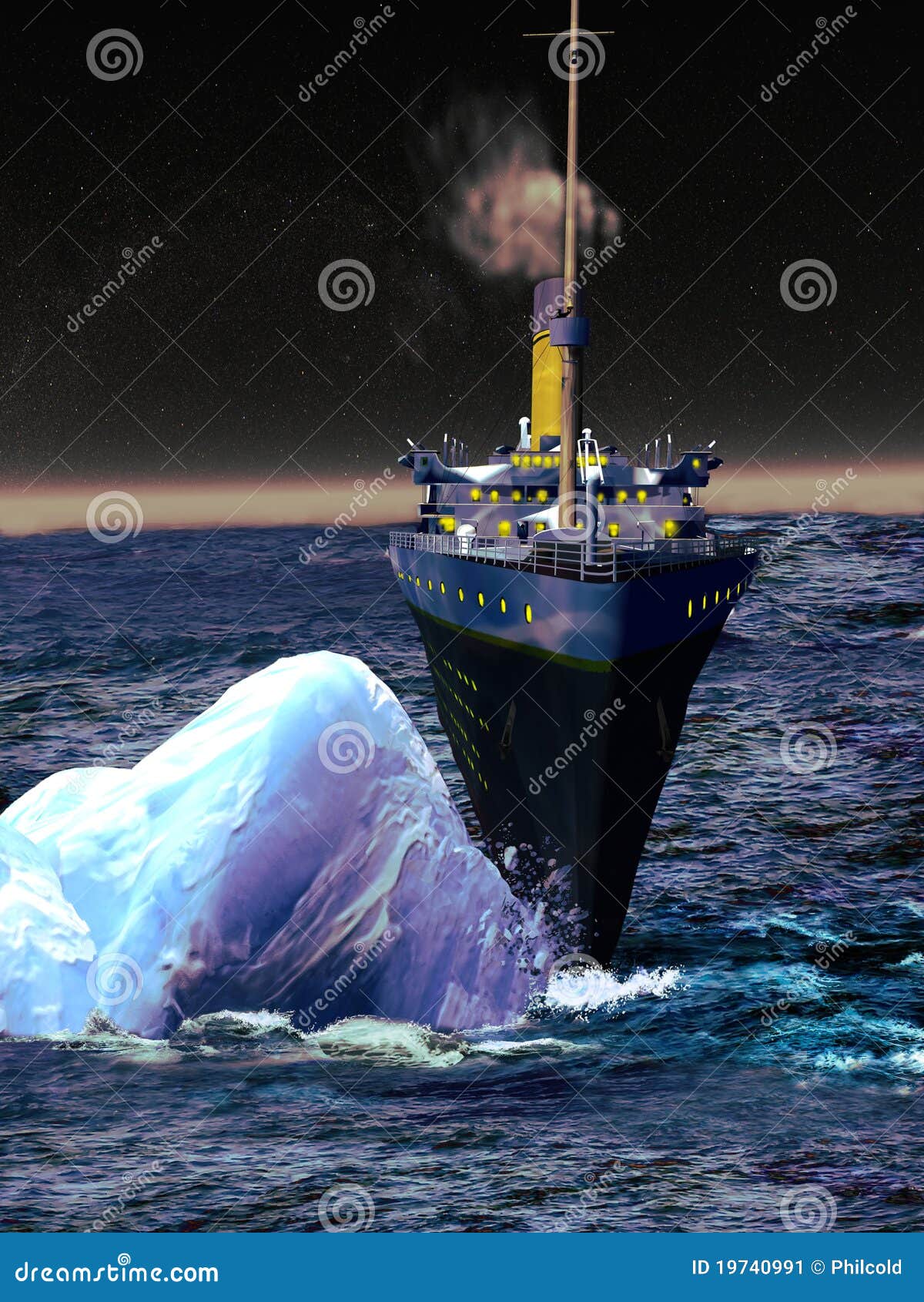 blue iceberg titanic