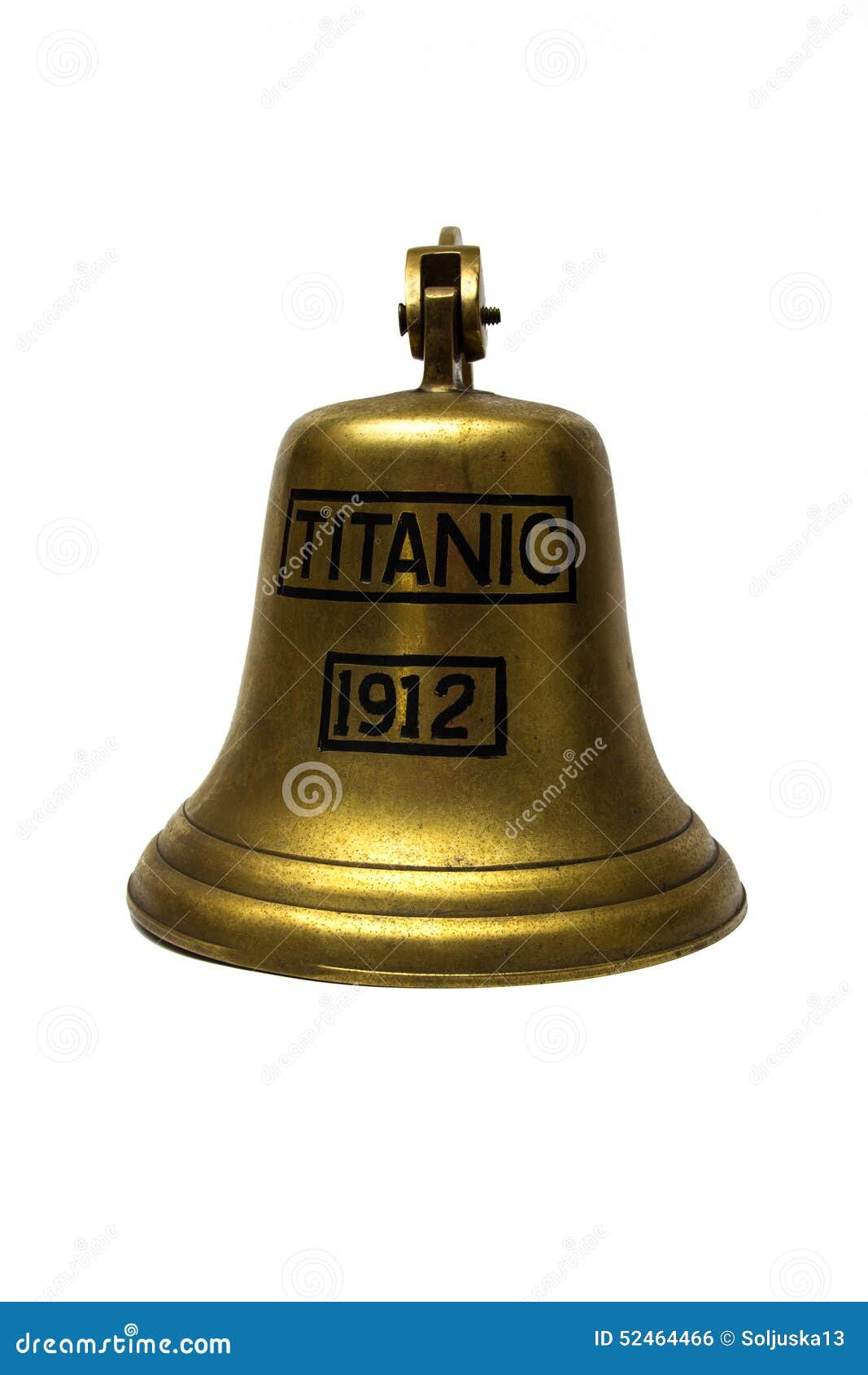 Titanic Ship Bell on White Background Stock Photo Image of history, trouble 52464466