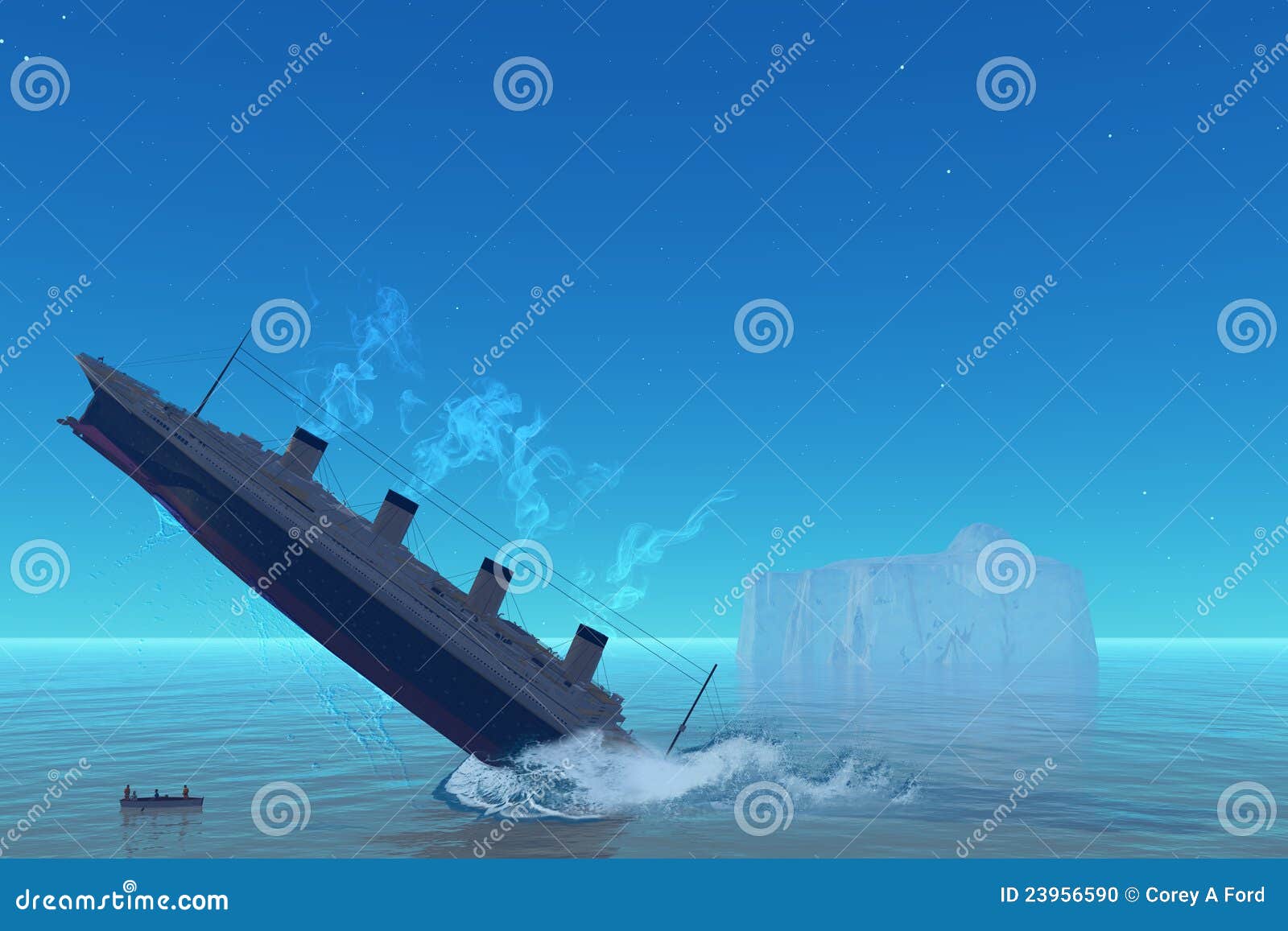 Titanic Sinking Stock Illustration Illustration Of Travel