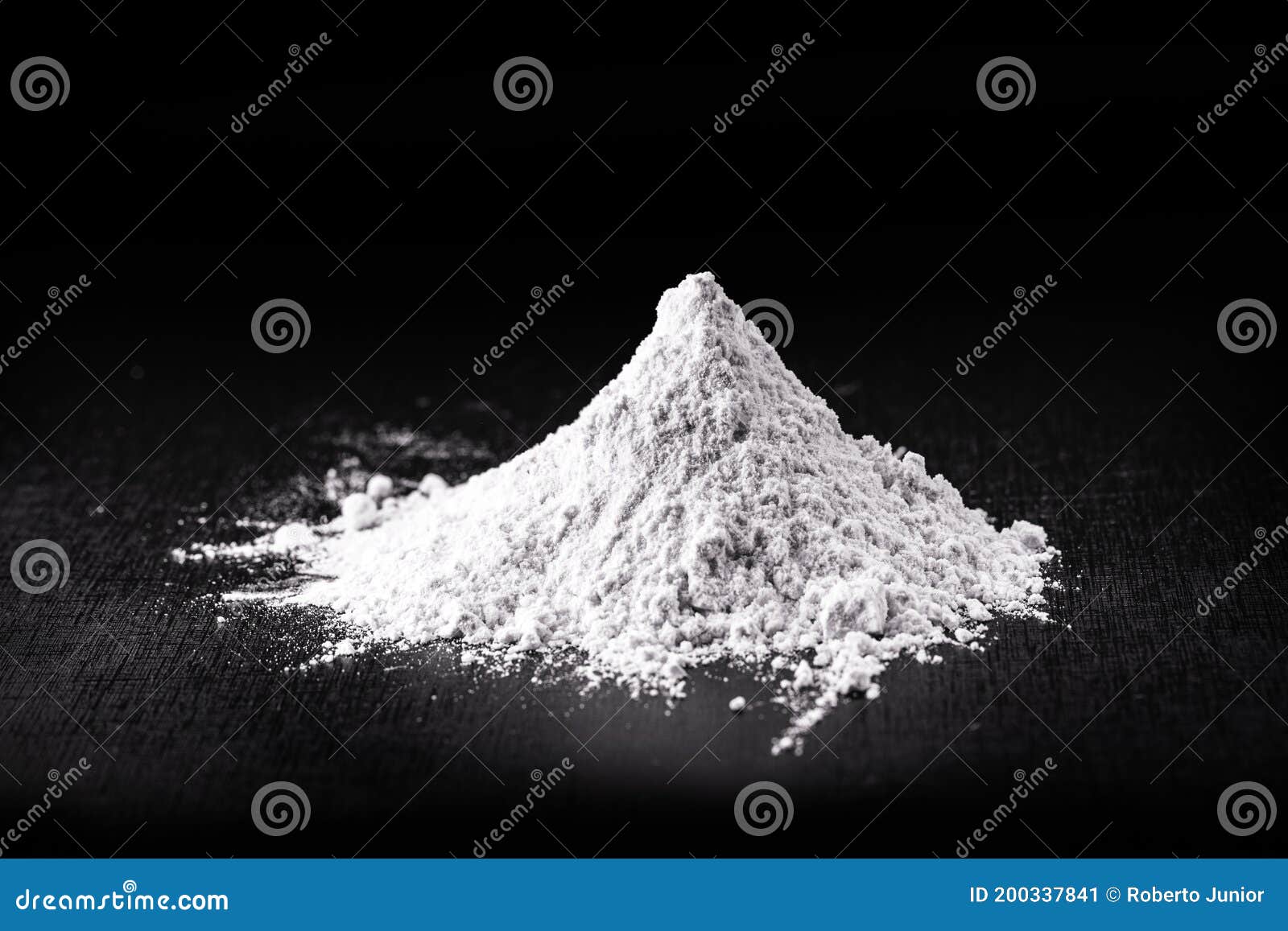 titanium dioxide tio2 powder for cosmetics,  black background