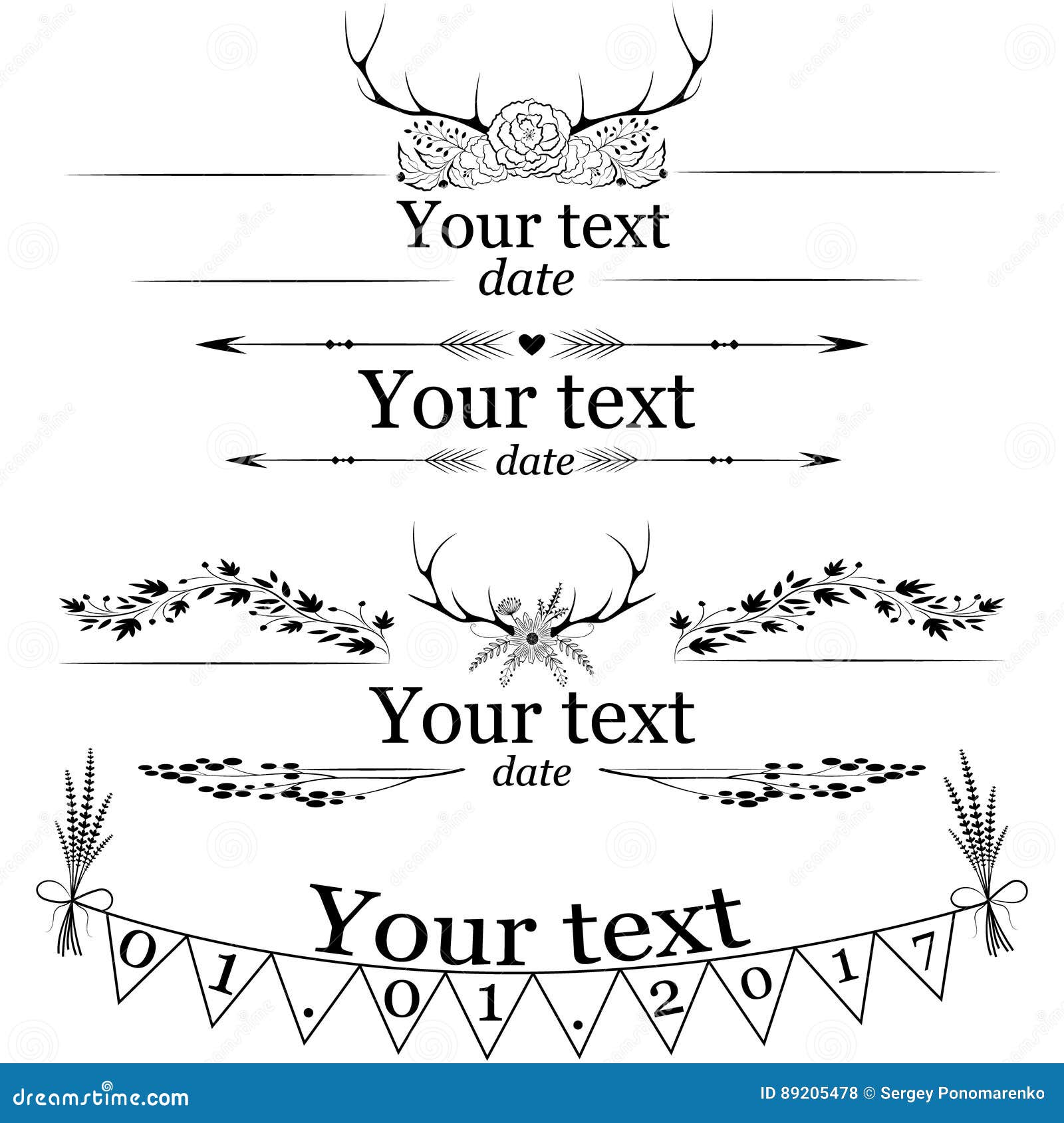 Titles stock vector. Illustration of style, background 89205478