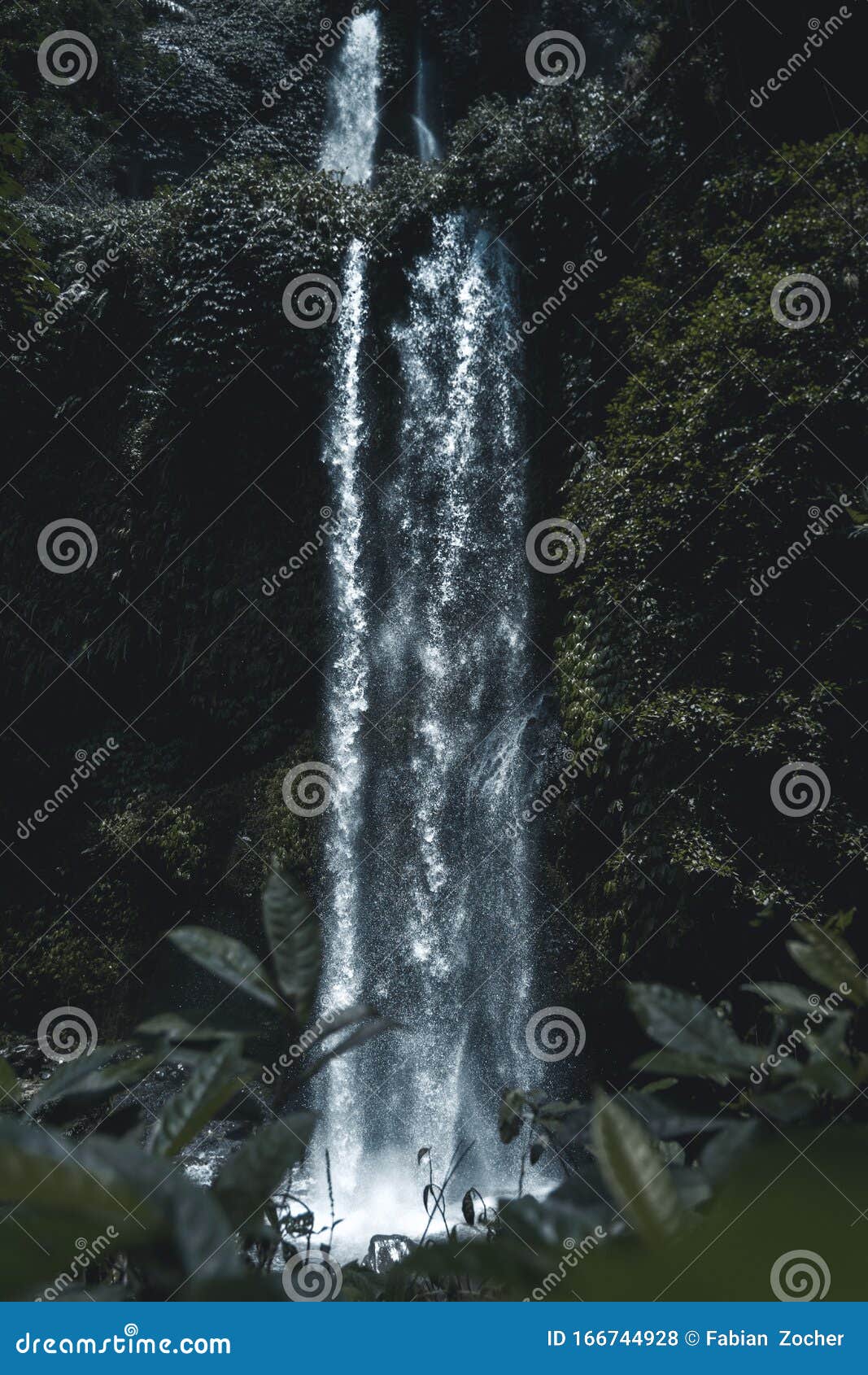 tiu kelep waterfall in the north of lombok