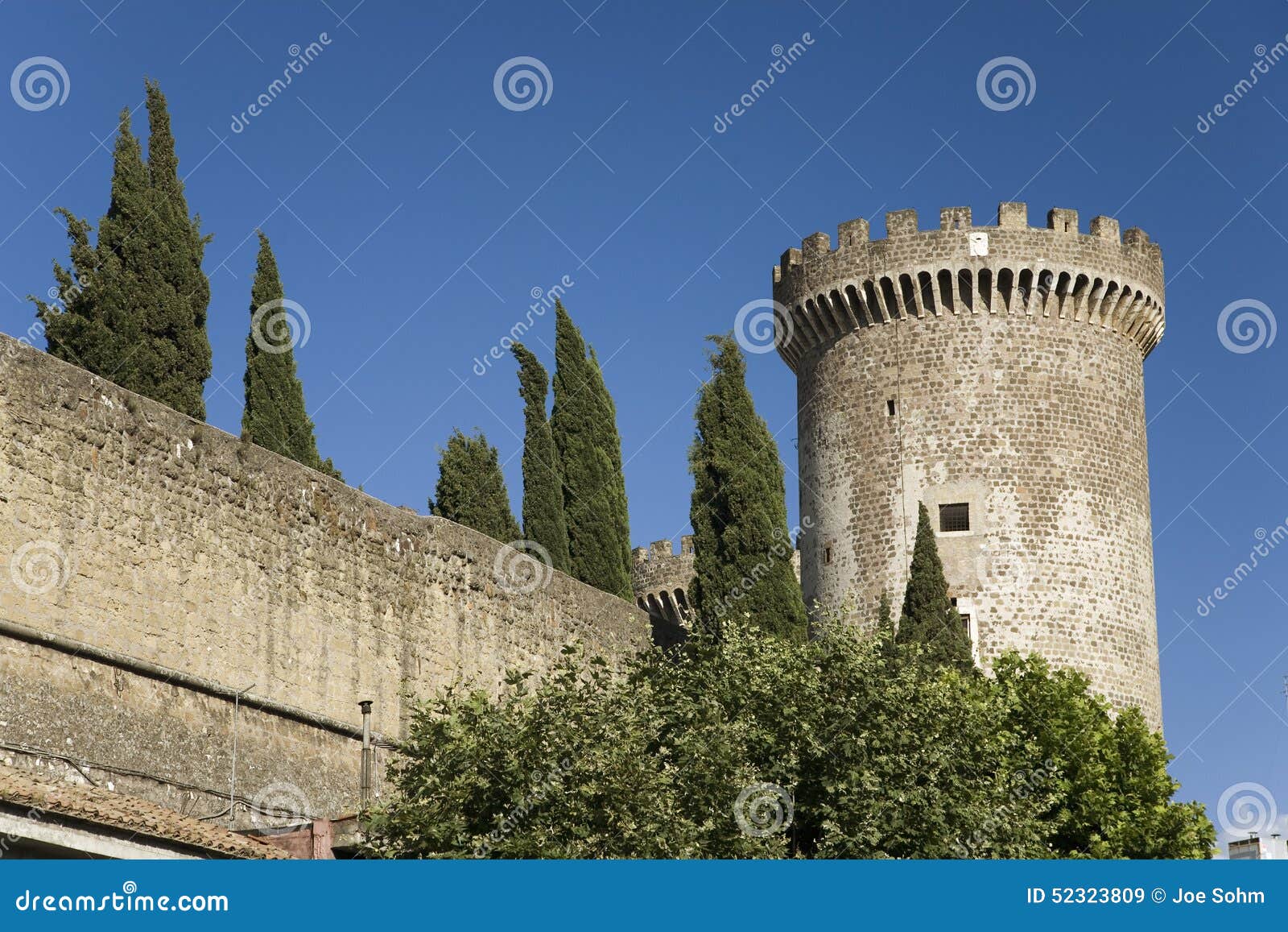 tivoli castle, or castle of rocca pia, built in 1461 by pope pius ii, tivoli, italy, europe