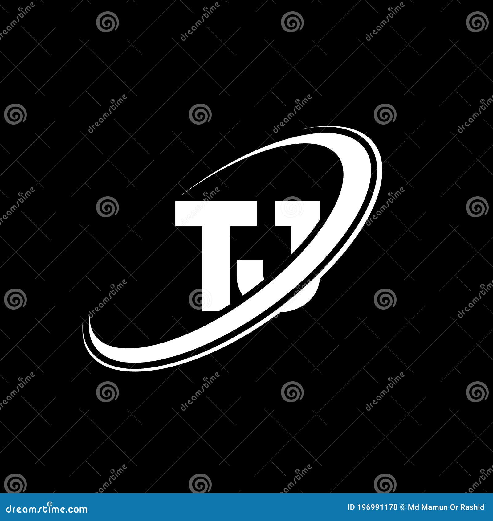 TJ T J Letter Logo Design. Initial Letter TJ Linked Circle Uppercase ...