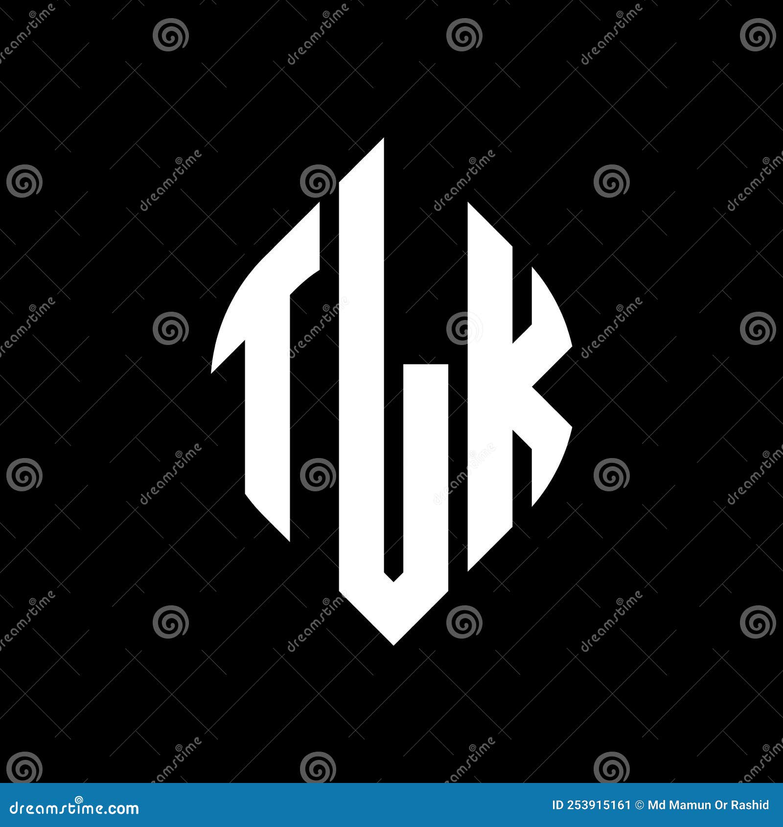 tlk circle letter logo  with circle and ellipse . tlk ellipse letters with typographic style. the three initials form a