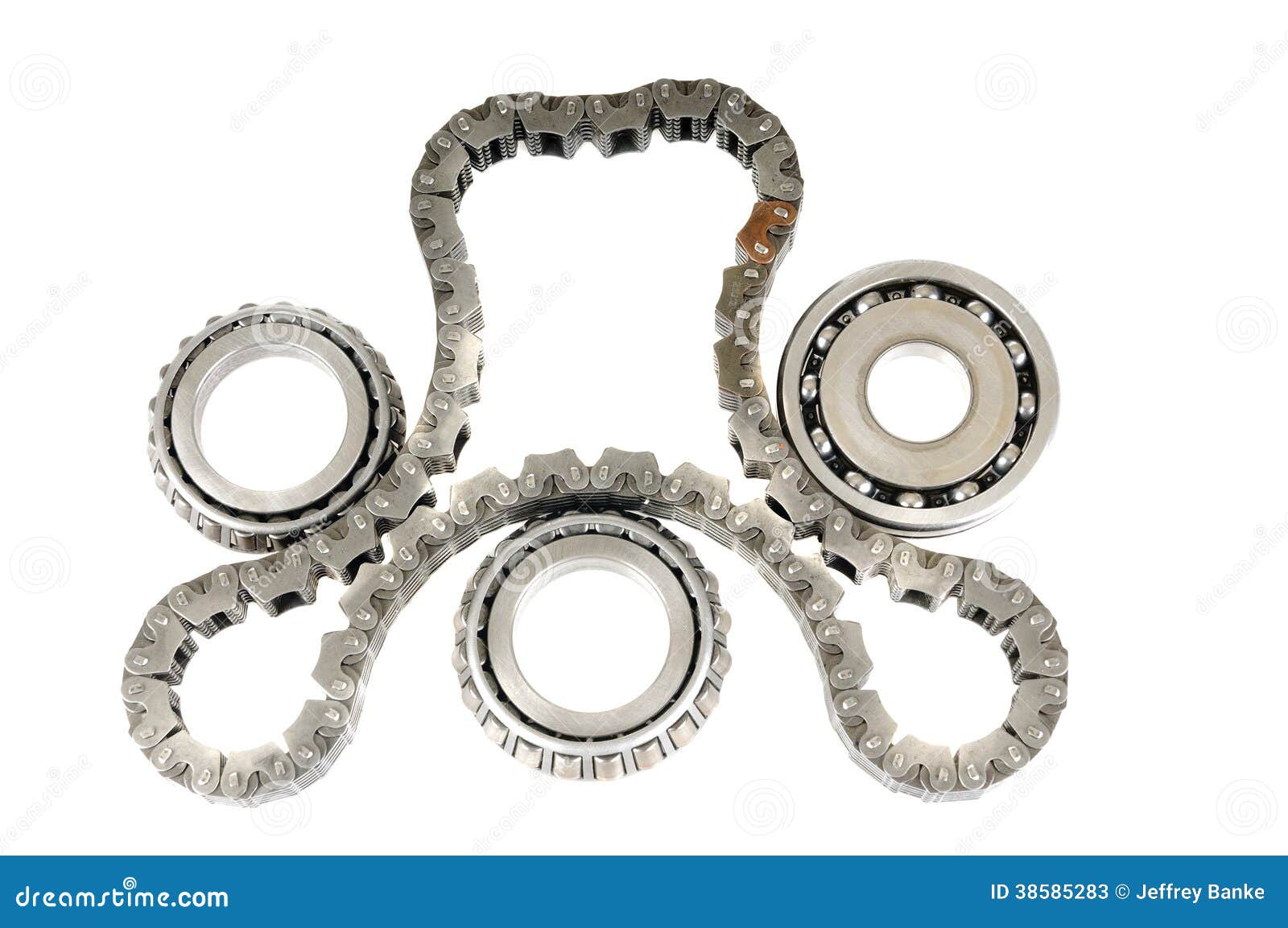Tming chain and bearings stock image. Image of mechanism 38585283