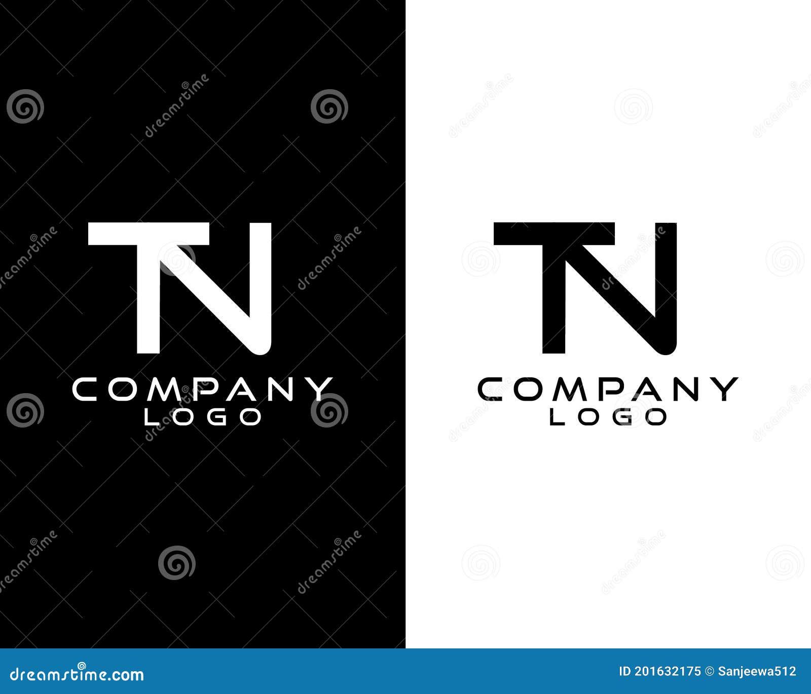 tn, nt letter company logo  