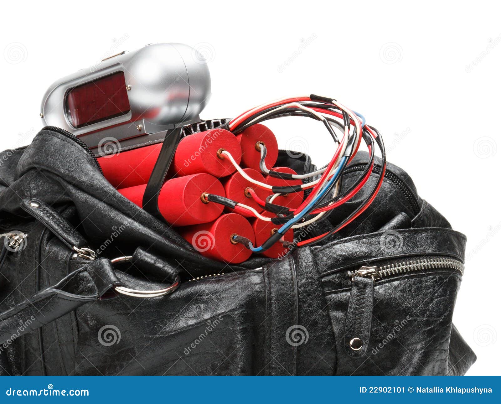 Tnt time bomb in bag stock image. Image of bear, device - 229021011300 x 1065