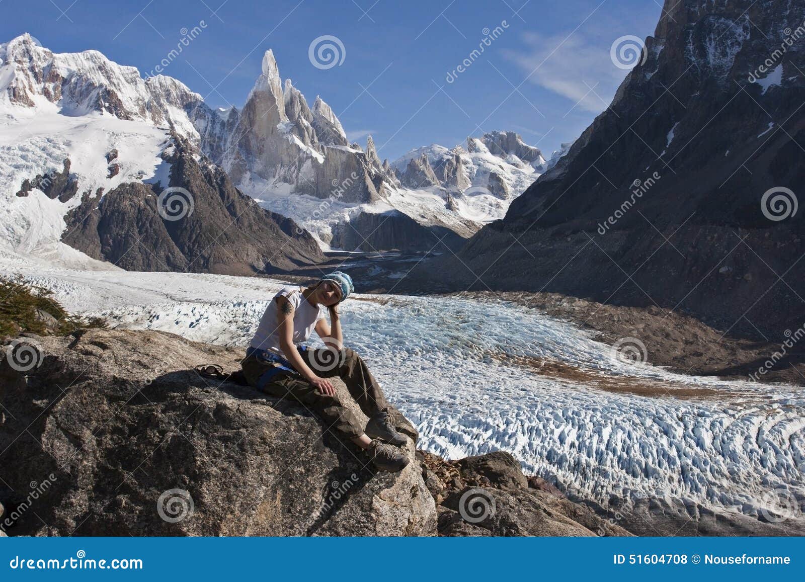 To Cerro Torre Glacier, Patagonia, Argentina Stock Photo - Image of ...