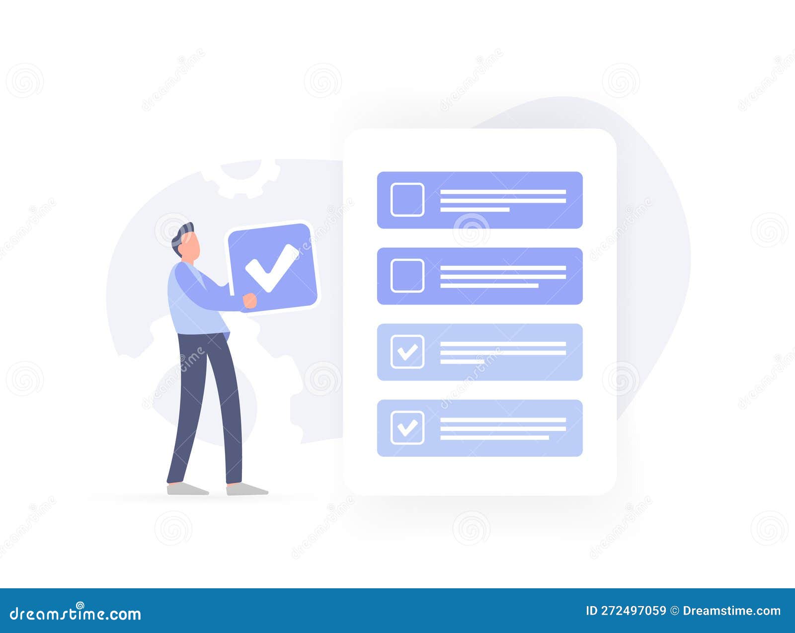 to-do list app concept features task management and reminders, with check mark list. person holding check mark