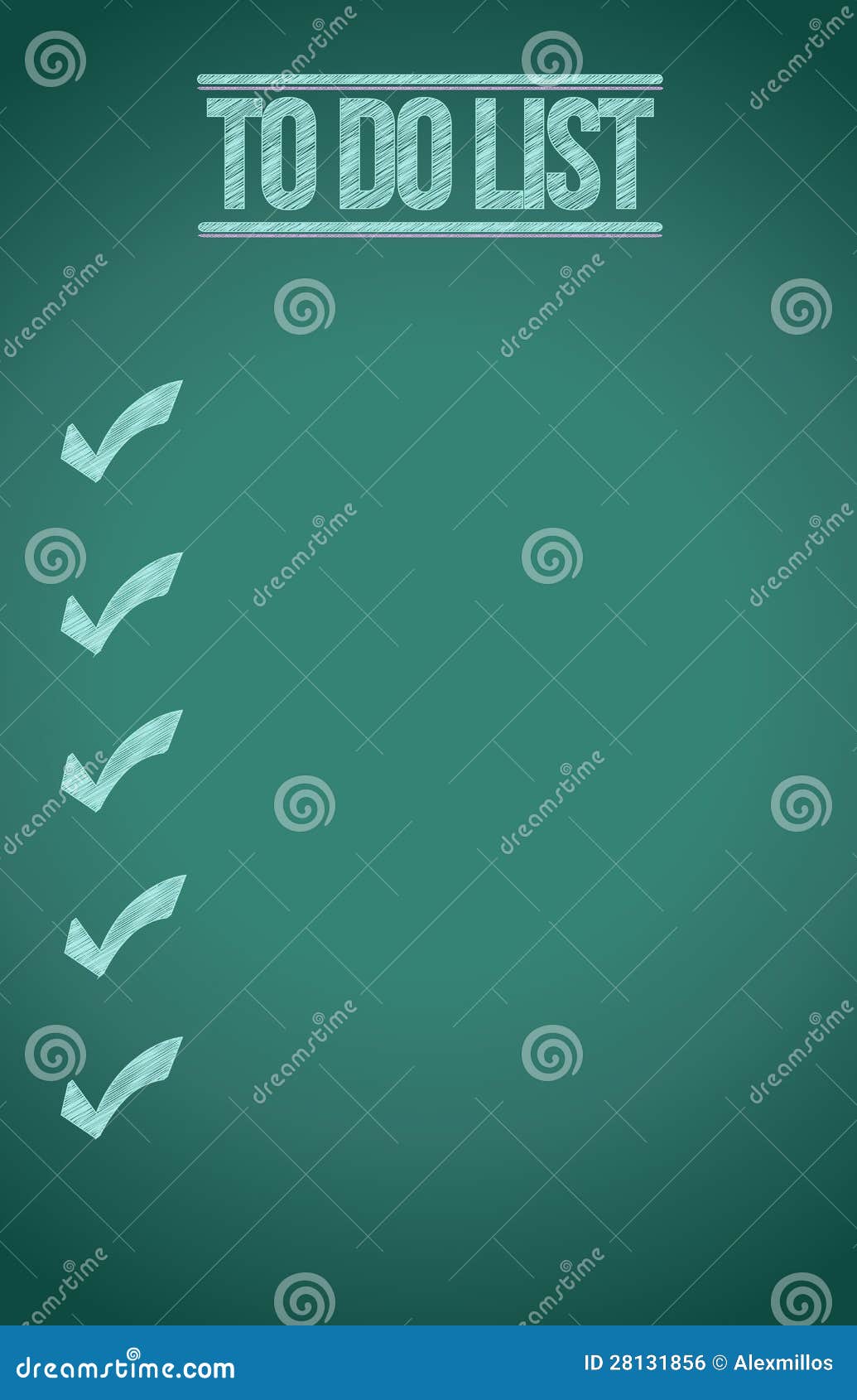 To do list blackboard stock illustration. Illustration of form 28131856