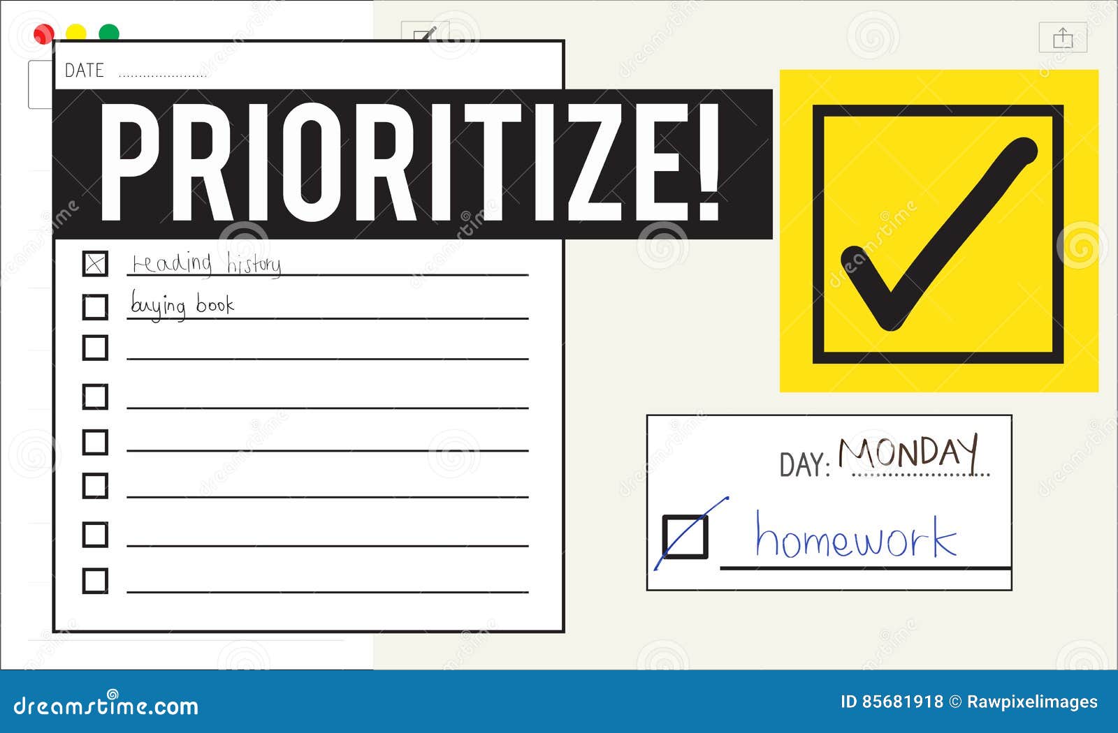 to do list time management reminder prioritize concept