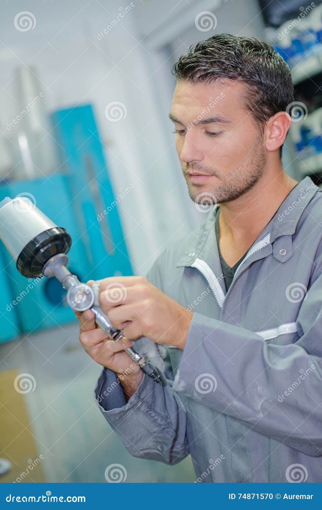 About to spray paint car stock photo. Image of auto, repair 74871570