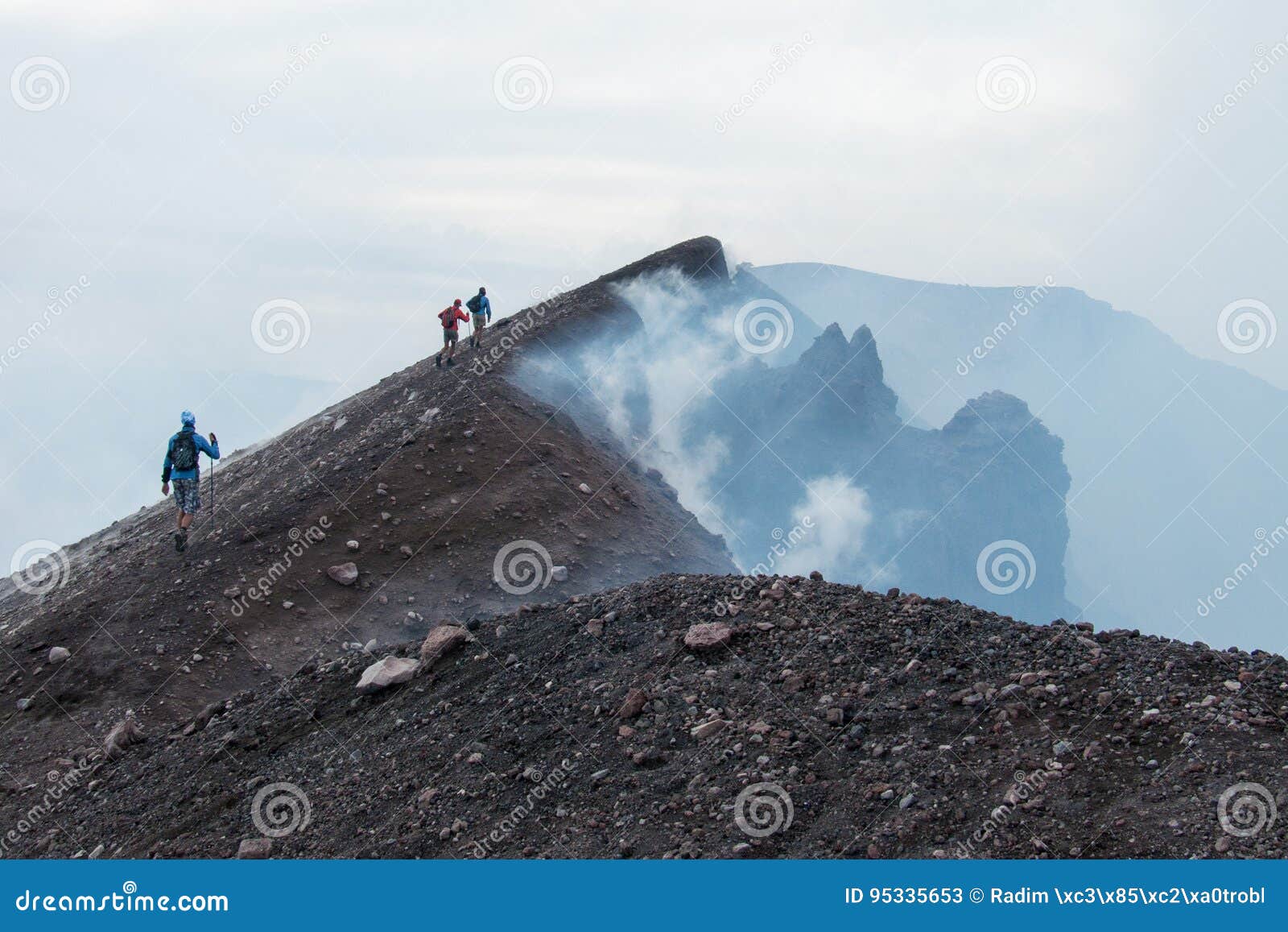 To the Top of Stock Image - Image of hikers, adventure: 95335653