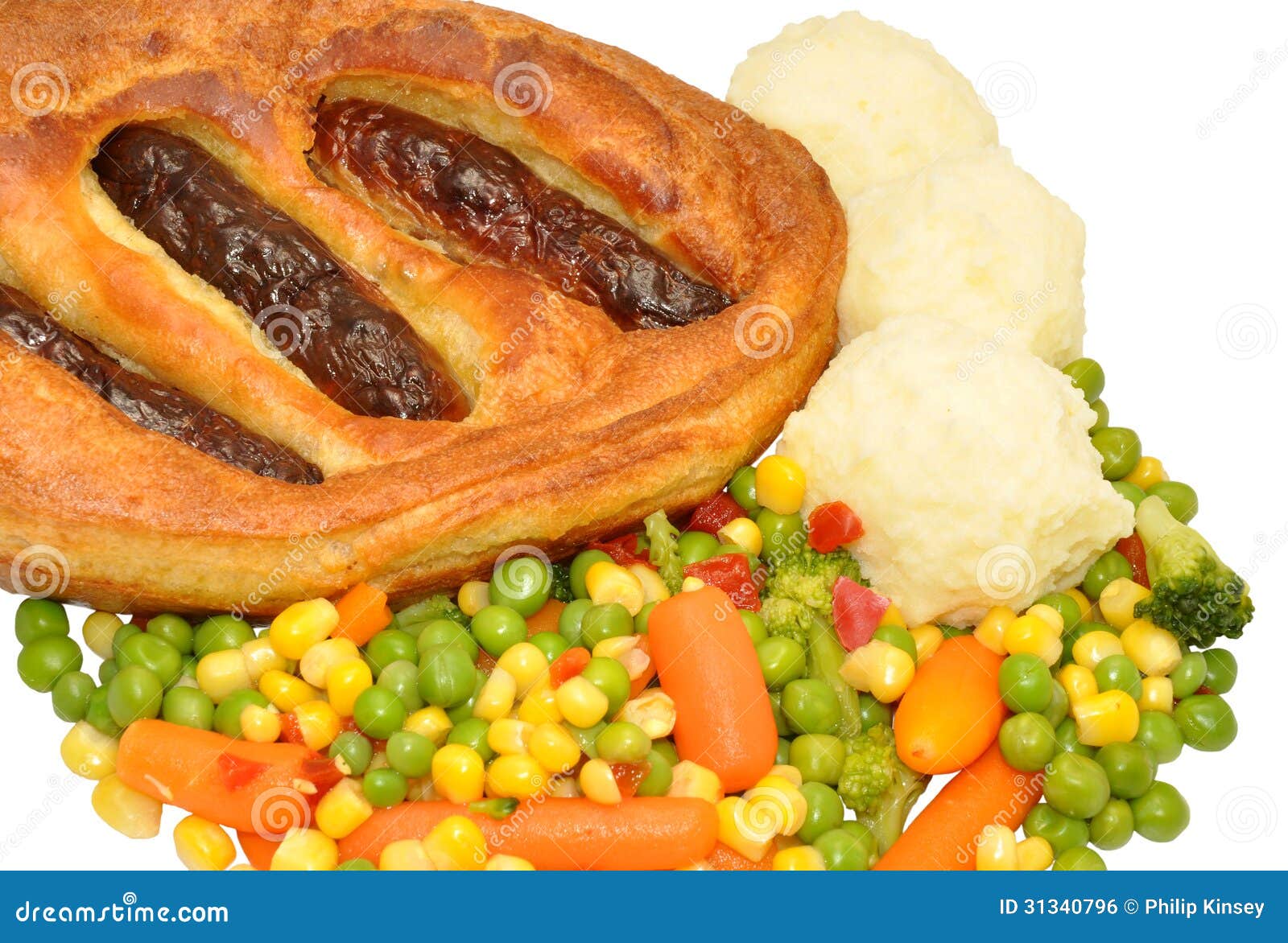 Toad In The Hole Meal stock photo. Image of home ...