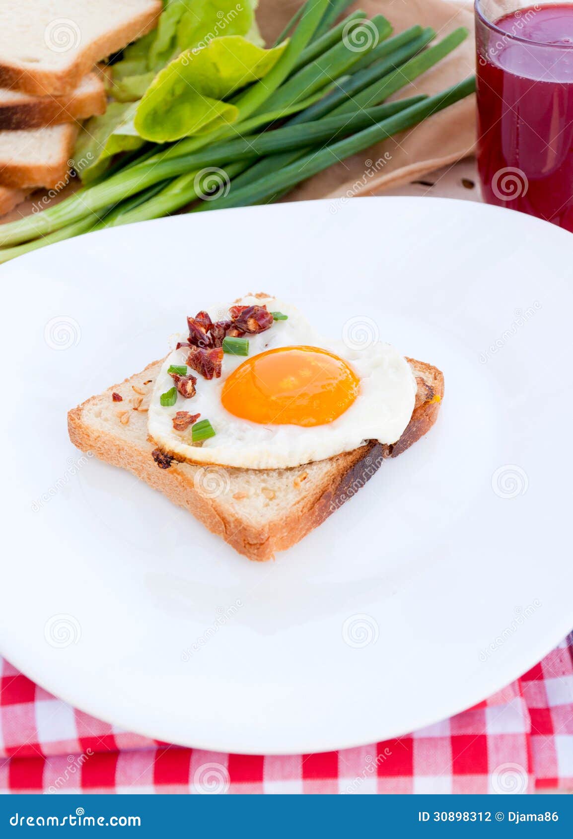 Toast bread and egg stock photo. Image of frame, breakfast 30898312