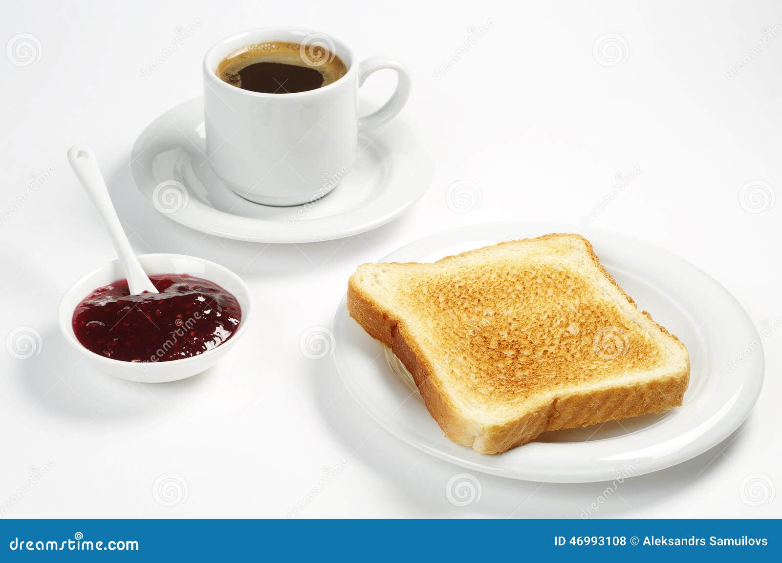 Toast Bread with Jam and Coffee Stock Photo Image of bread, tasty
