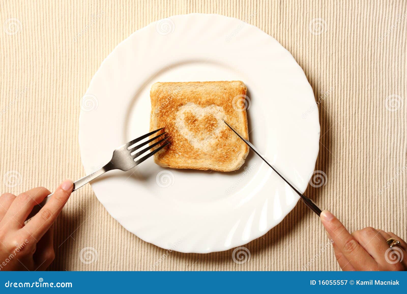 Toast and heart stock image. Image of closeup, gourmet 16055557
