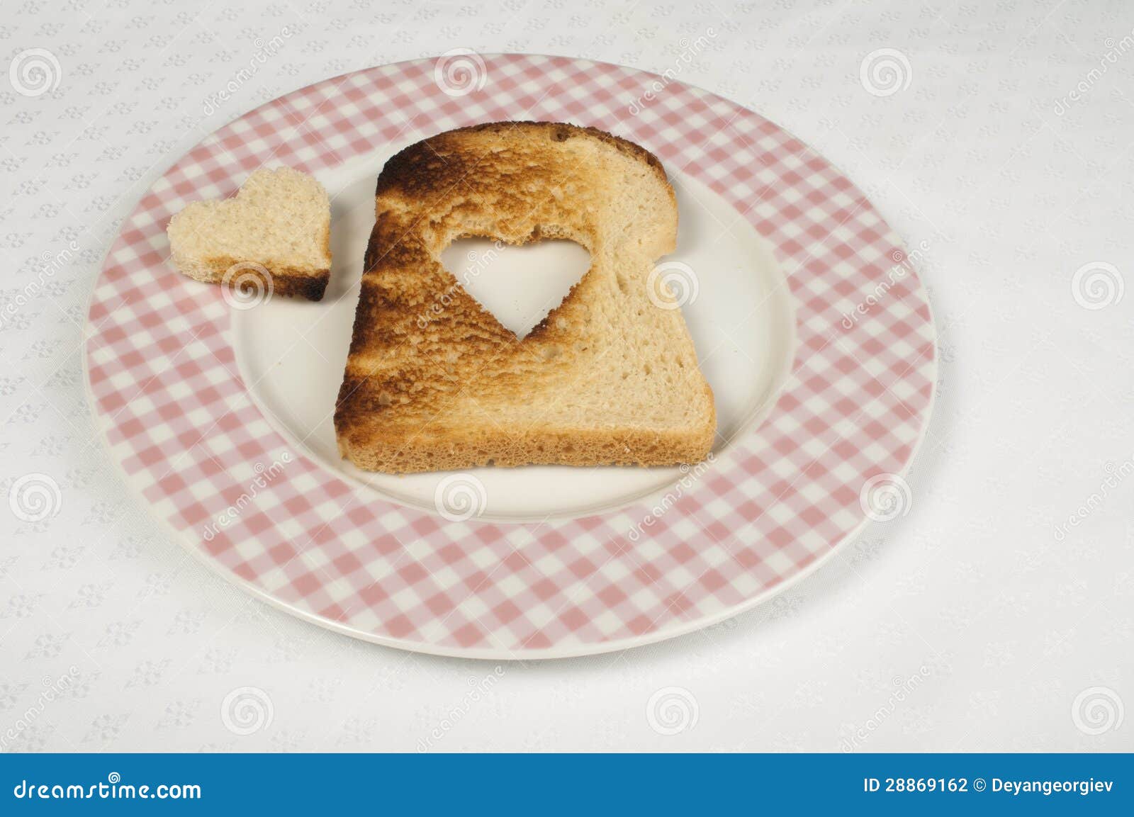 Toast with heartshaped stock photo. Image of amor, bakery 28869162