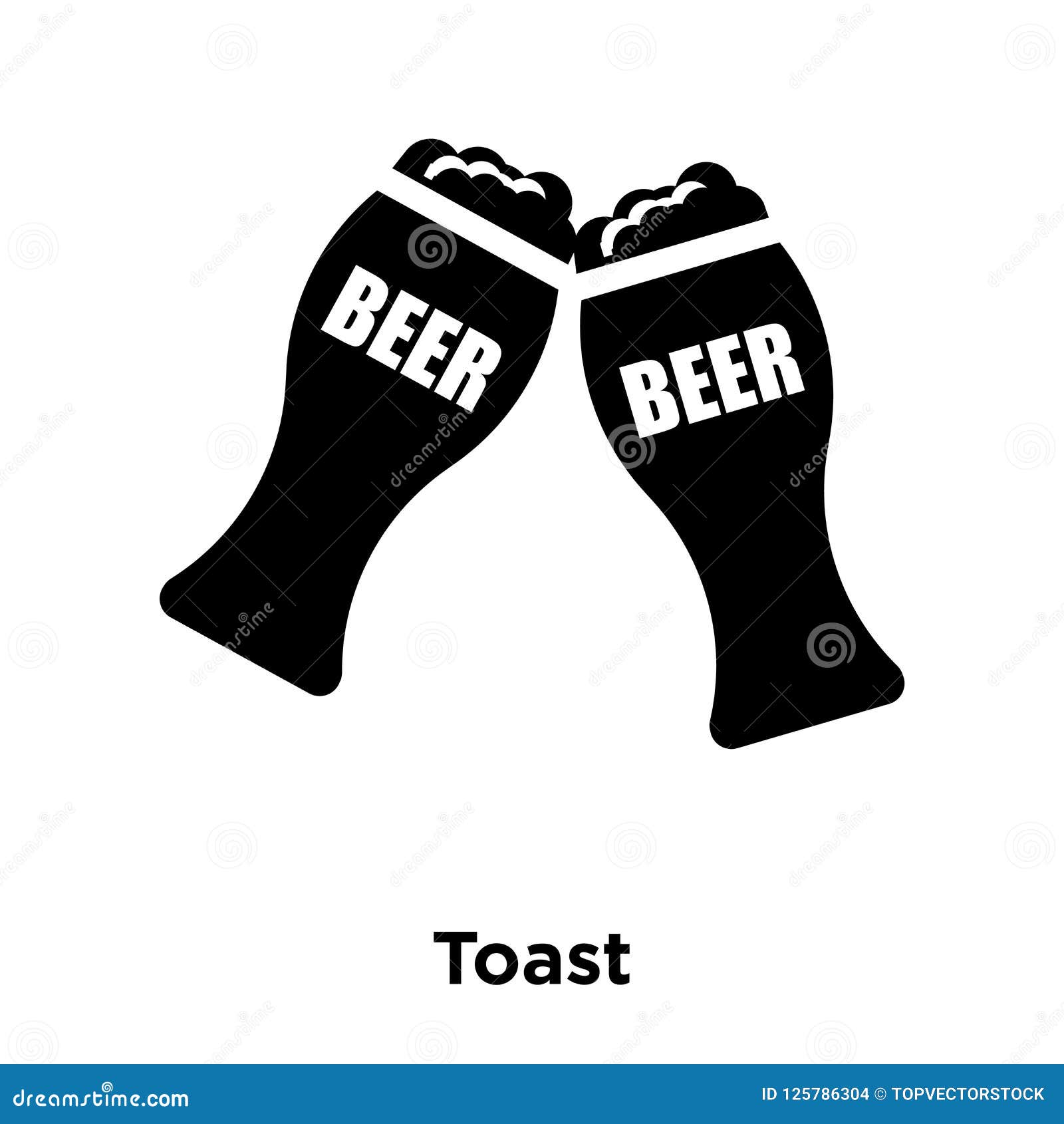 Toast Icon Vector Isolated on White Background, Logo Concept of Stock ...