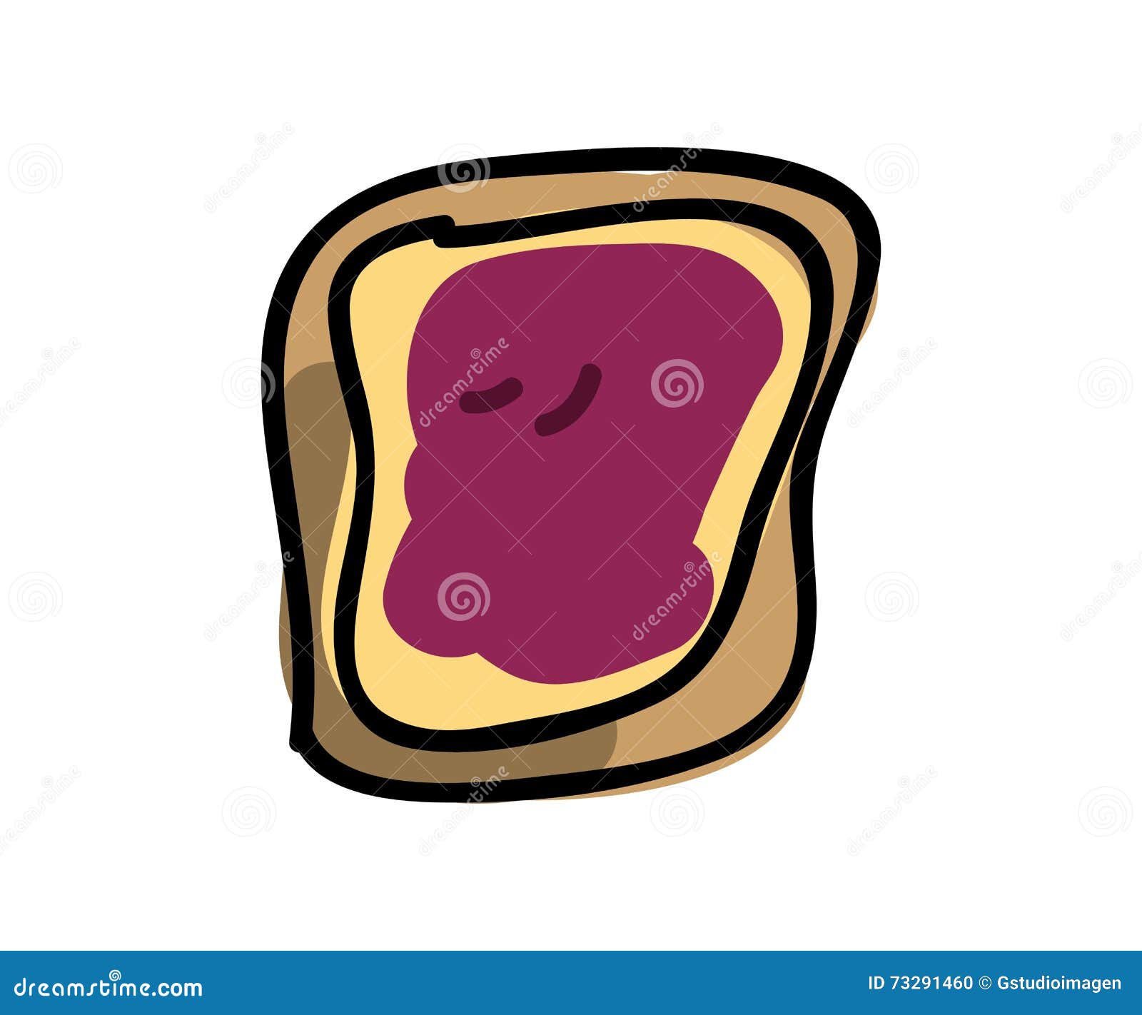 toast and jam clipart