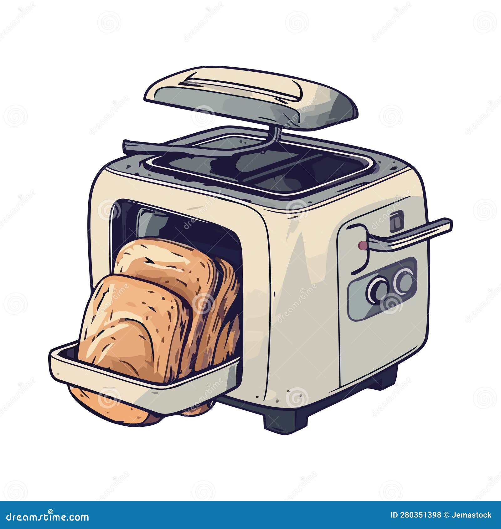 Toasted Bread, Healthy Eating Stock Vector Illustration of icon