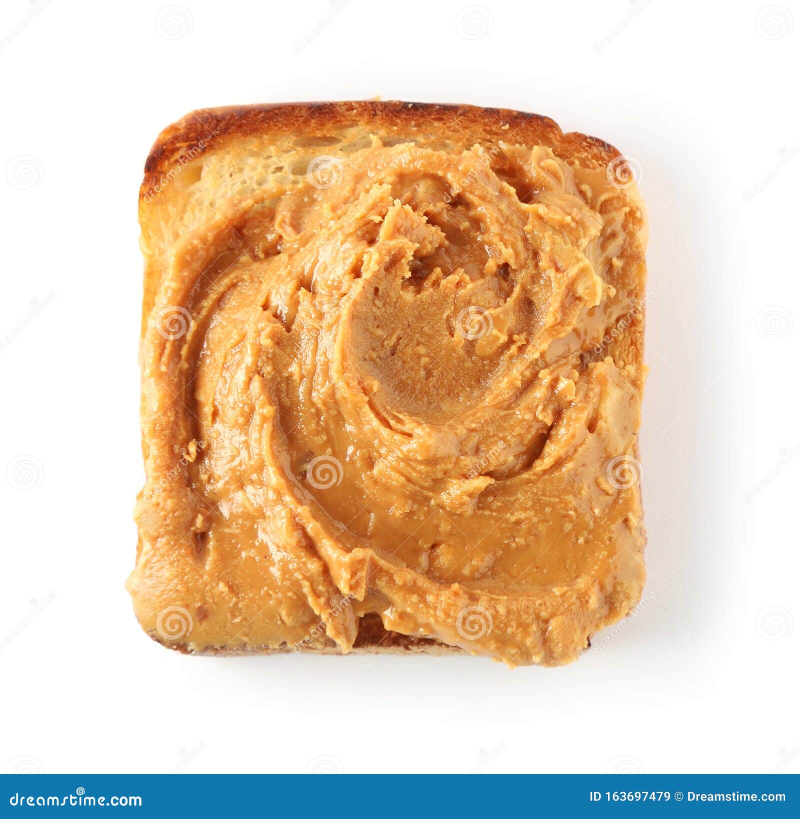 Toasted Bread with Peanut Butter Stock Image Image of morning