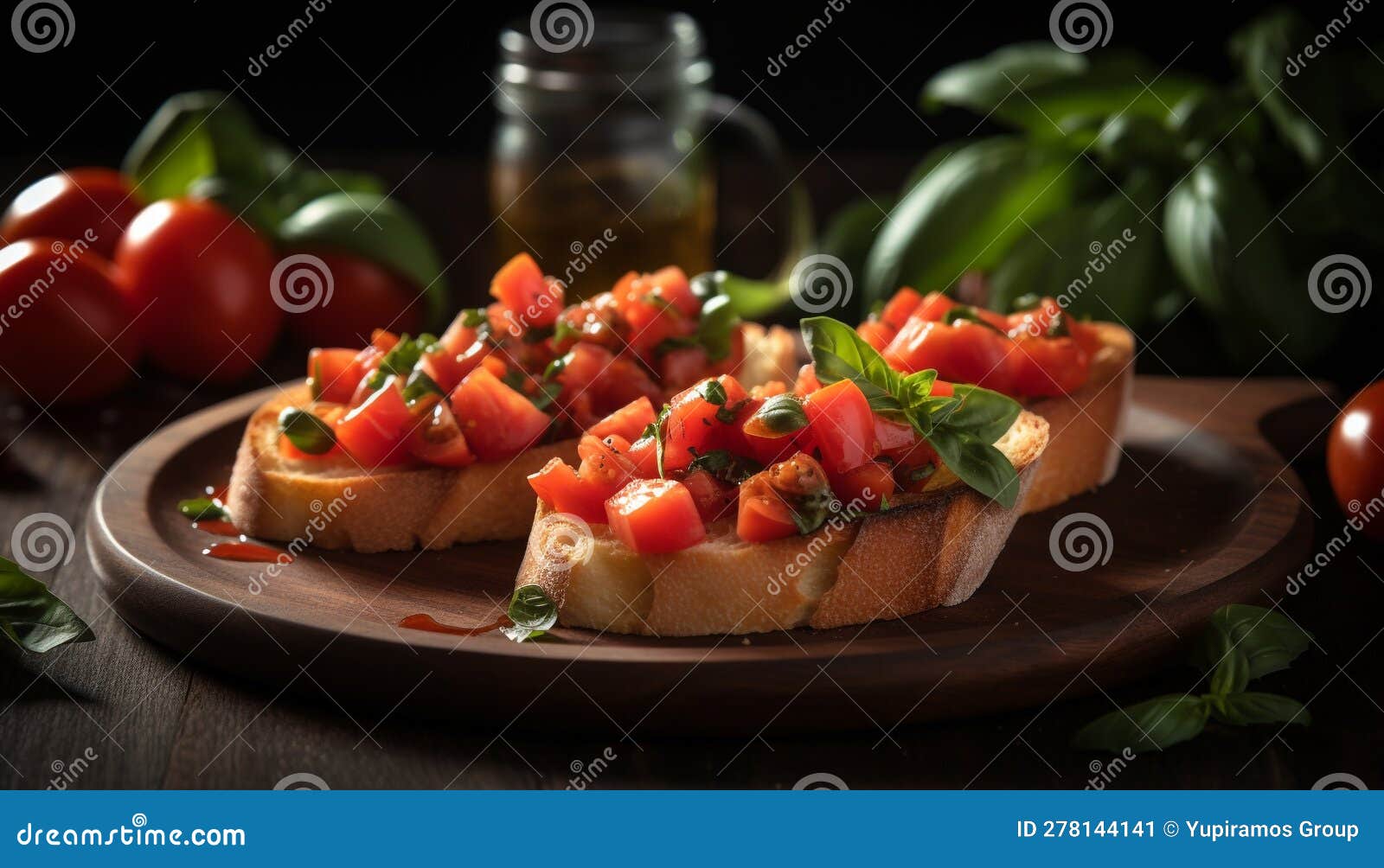Toasted Ciabatta with Grilled Mozzarella and Tomato Generated by AI