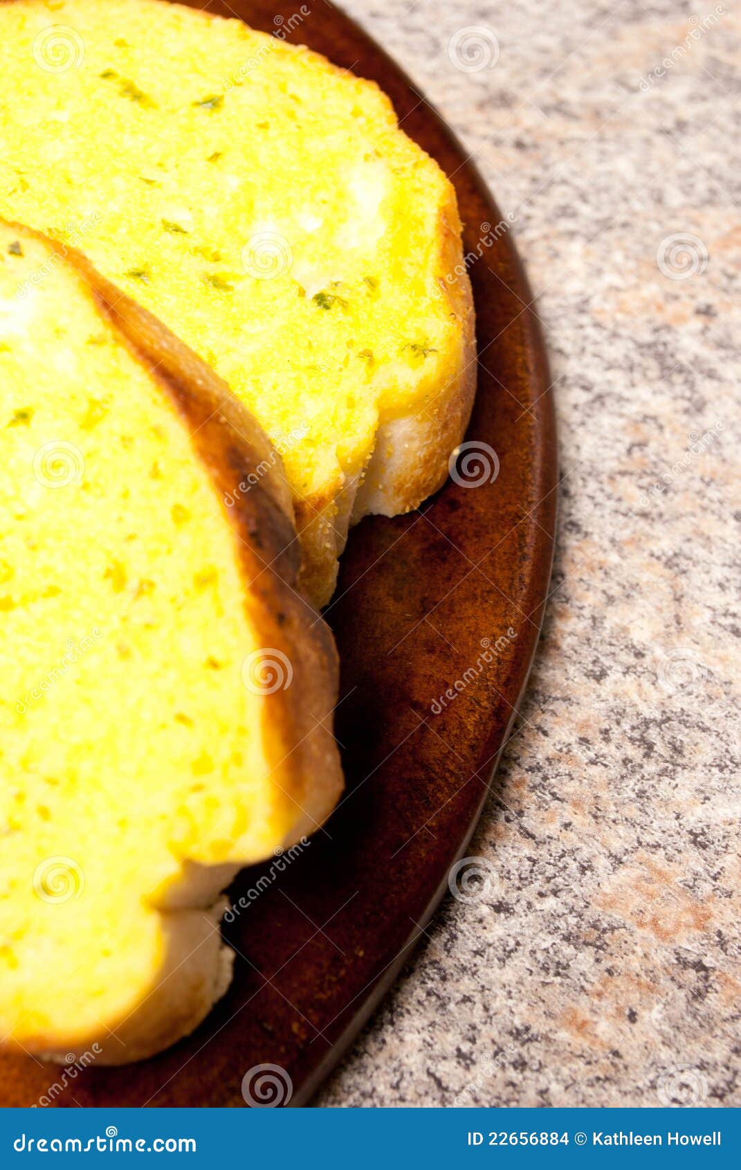 Toasted Garlic Bread stock photo. Image of garlic, countertop 22656884