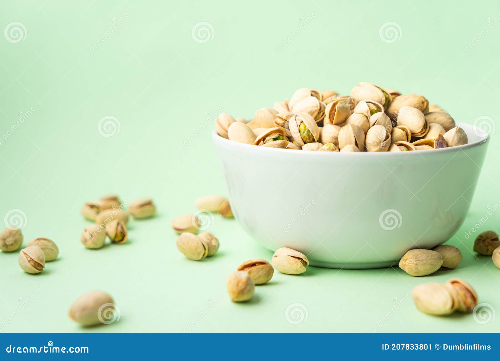 Toasted Pistachios in a Bowl. Nuts Vegan Protein Stock Image Image of