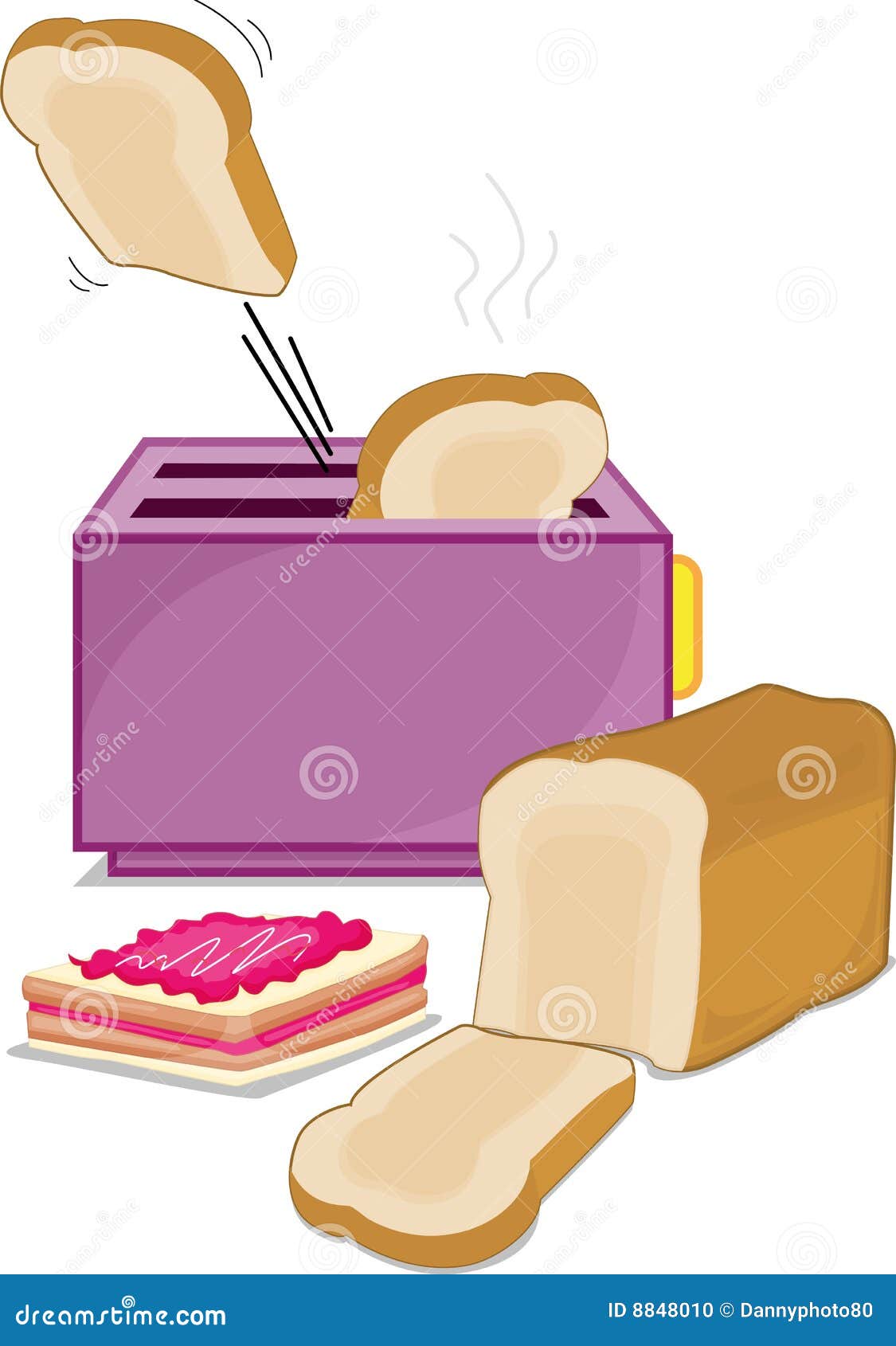 Toaster and bread stock vector. Illustration of sketch 8848010