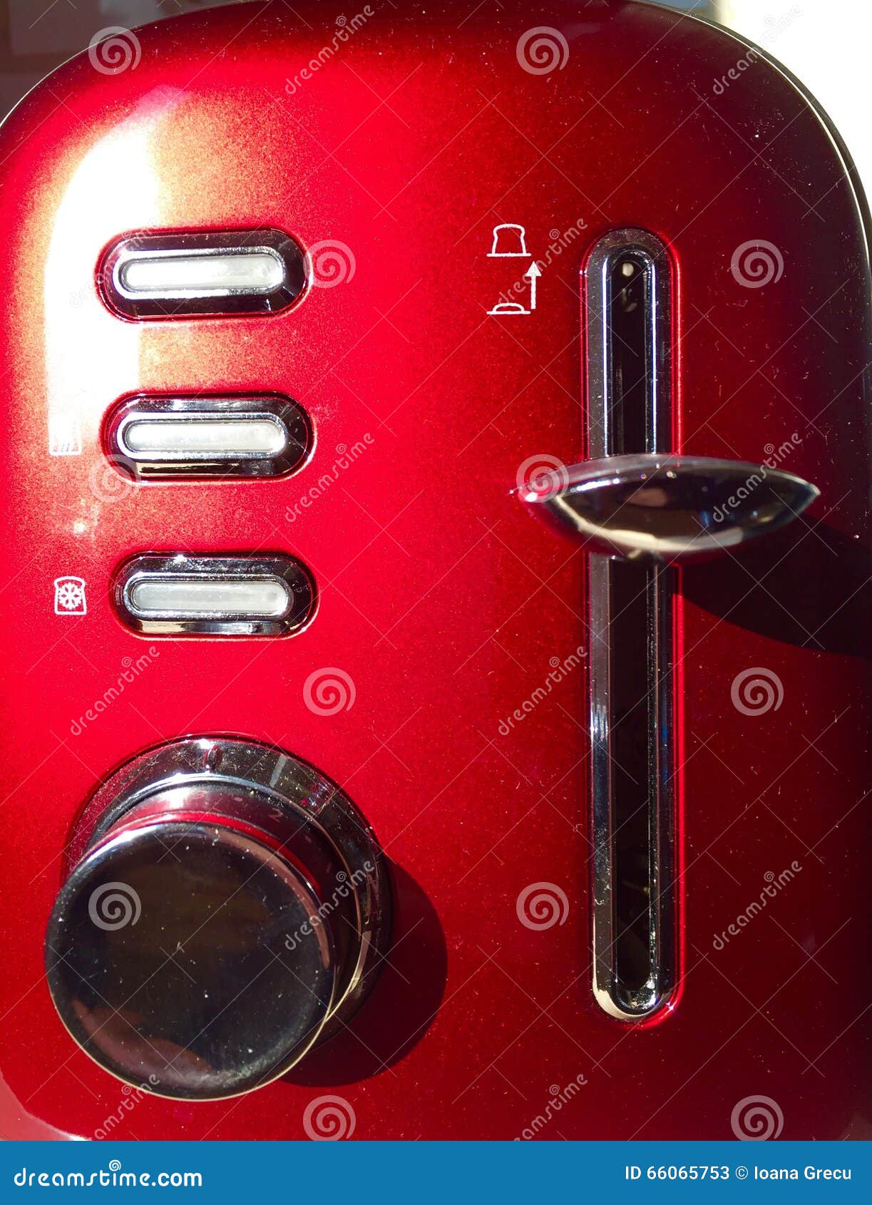 Toaster buttons stock image. Image of controls, toaster 66065753