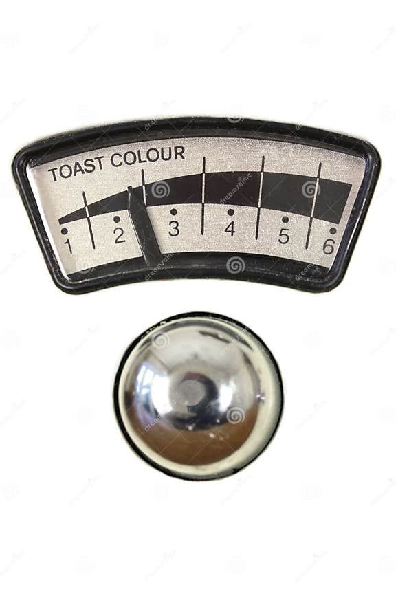 Toaster Dial and Chrome Knob Stock Photo Image of colour, toaster 13292862