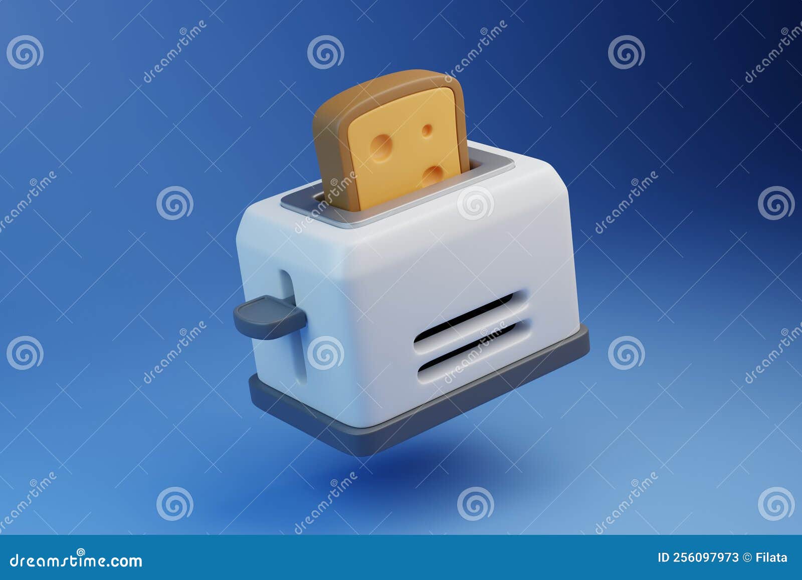 Toaster with toasted bread stock illustration. Illustration of