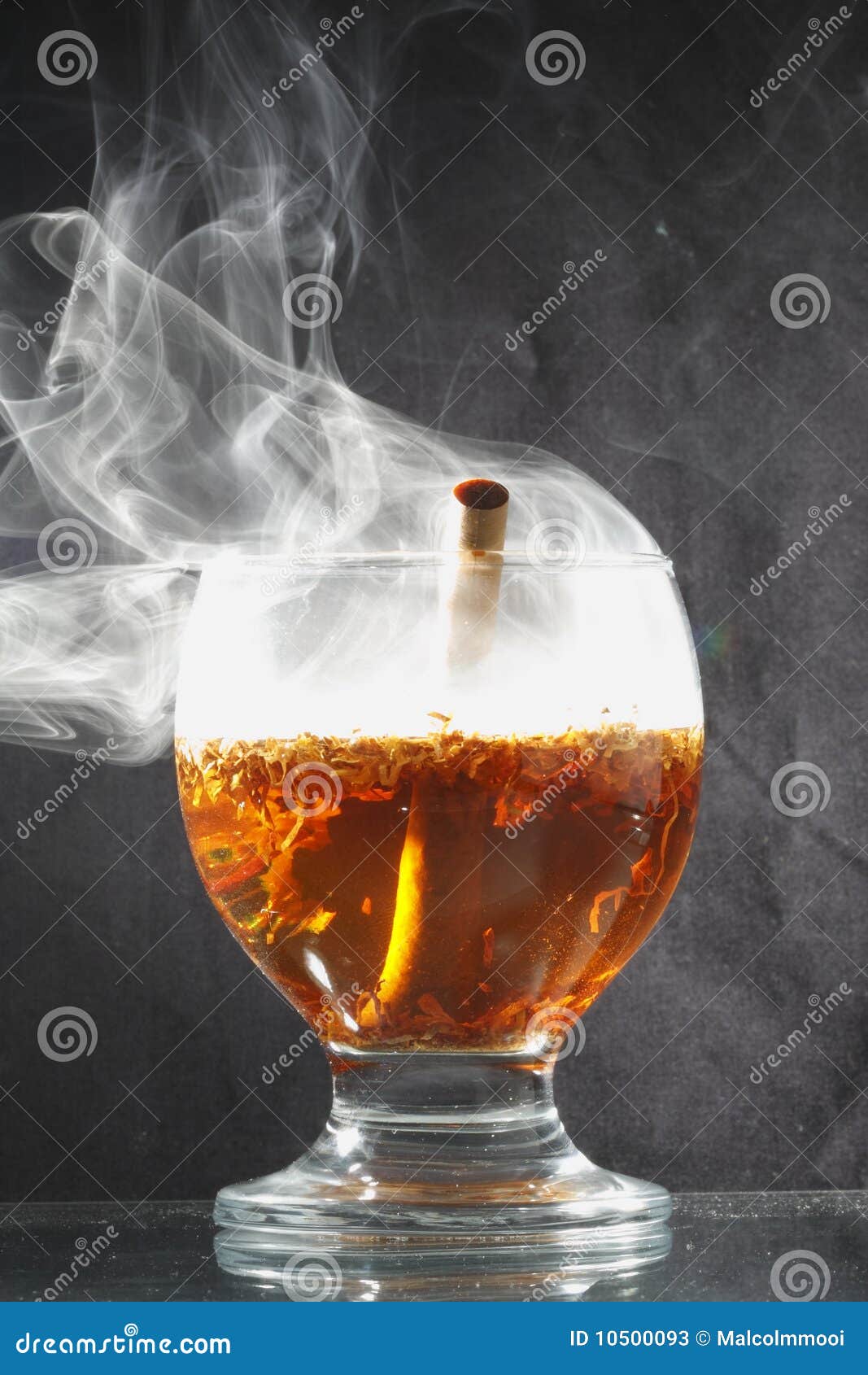 Tobacco Flavored Tea Cigarette As Straw Closeup Stock Image Image of