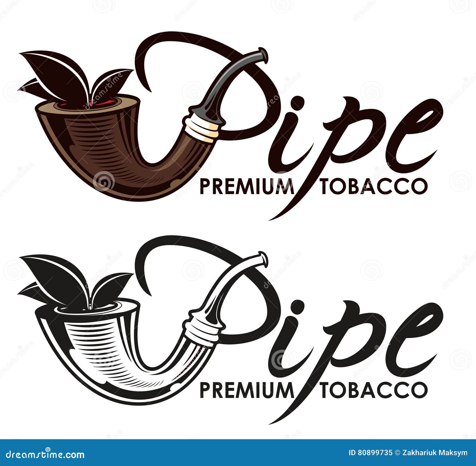 Tobacco pipe logo stock vector. Illustration of gentleman 80899735