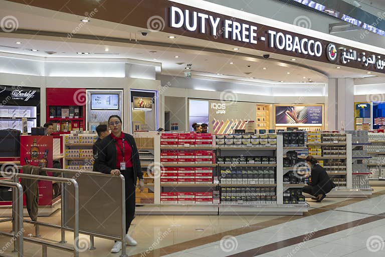 Tobacco Section of Duty Free Shop at Dubai International Airport Editorial Image Image of Tobacco Section of Duty Free Shop at Dubai International Airport Editorial Image Image of