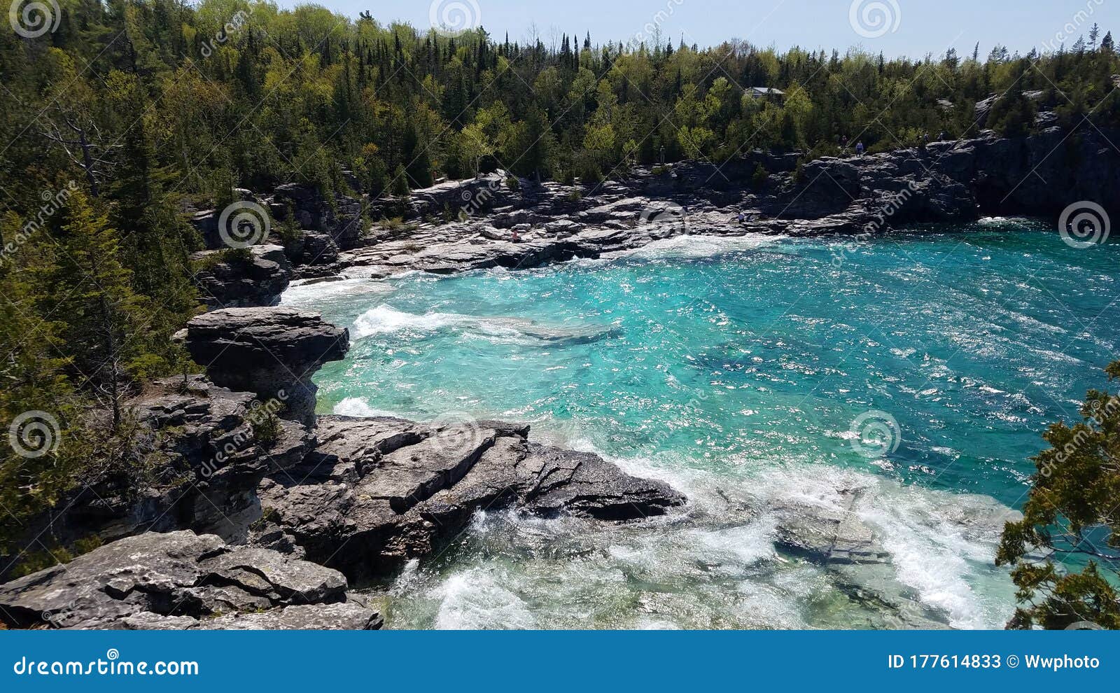 Tobermory landscape stock image. Image of ontario, landmark 177614833