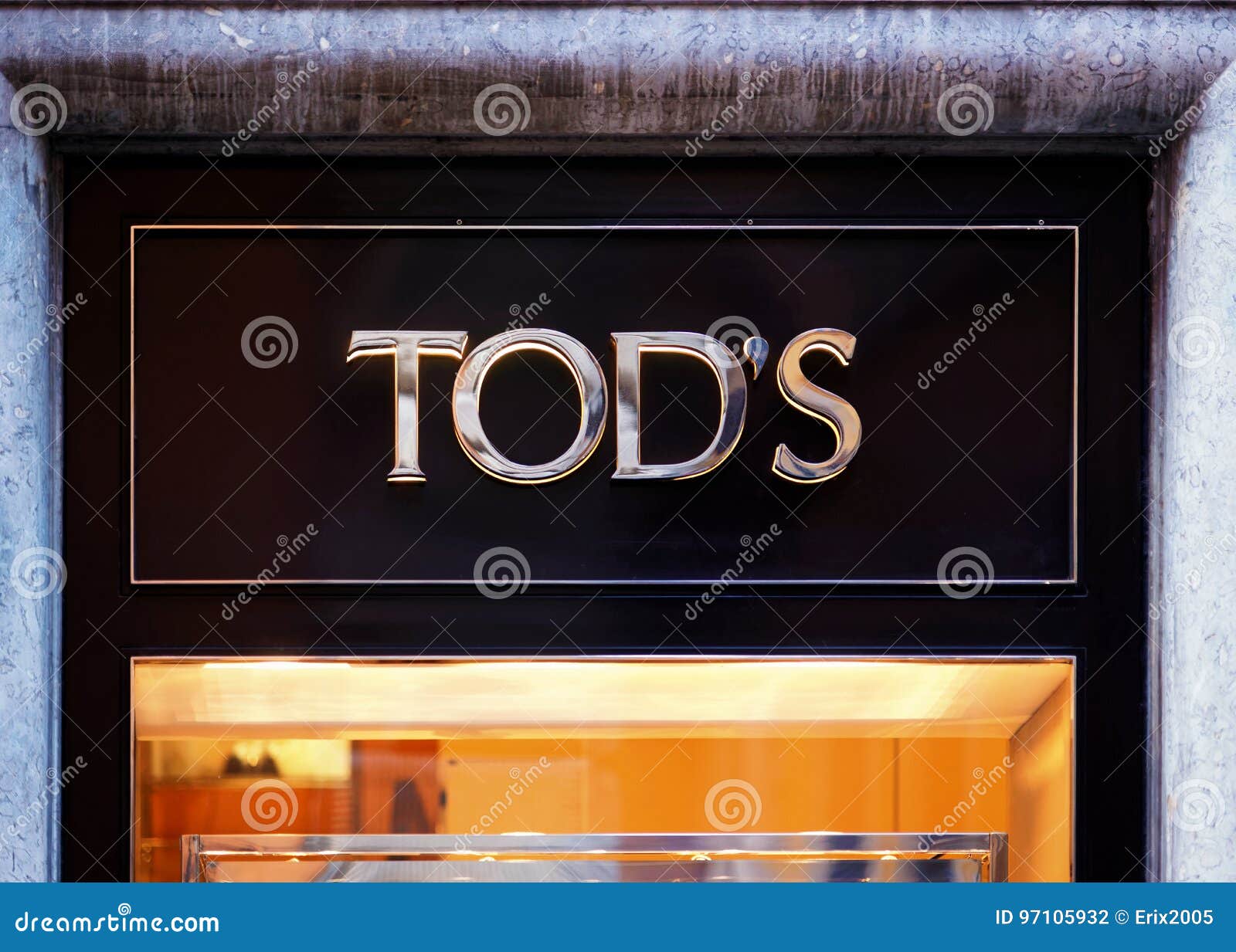 Tod Sign on Street Shop Window Rome Editorial Photography - Image of ...