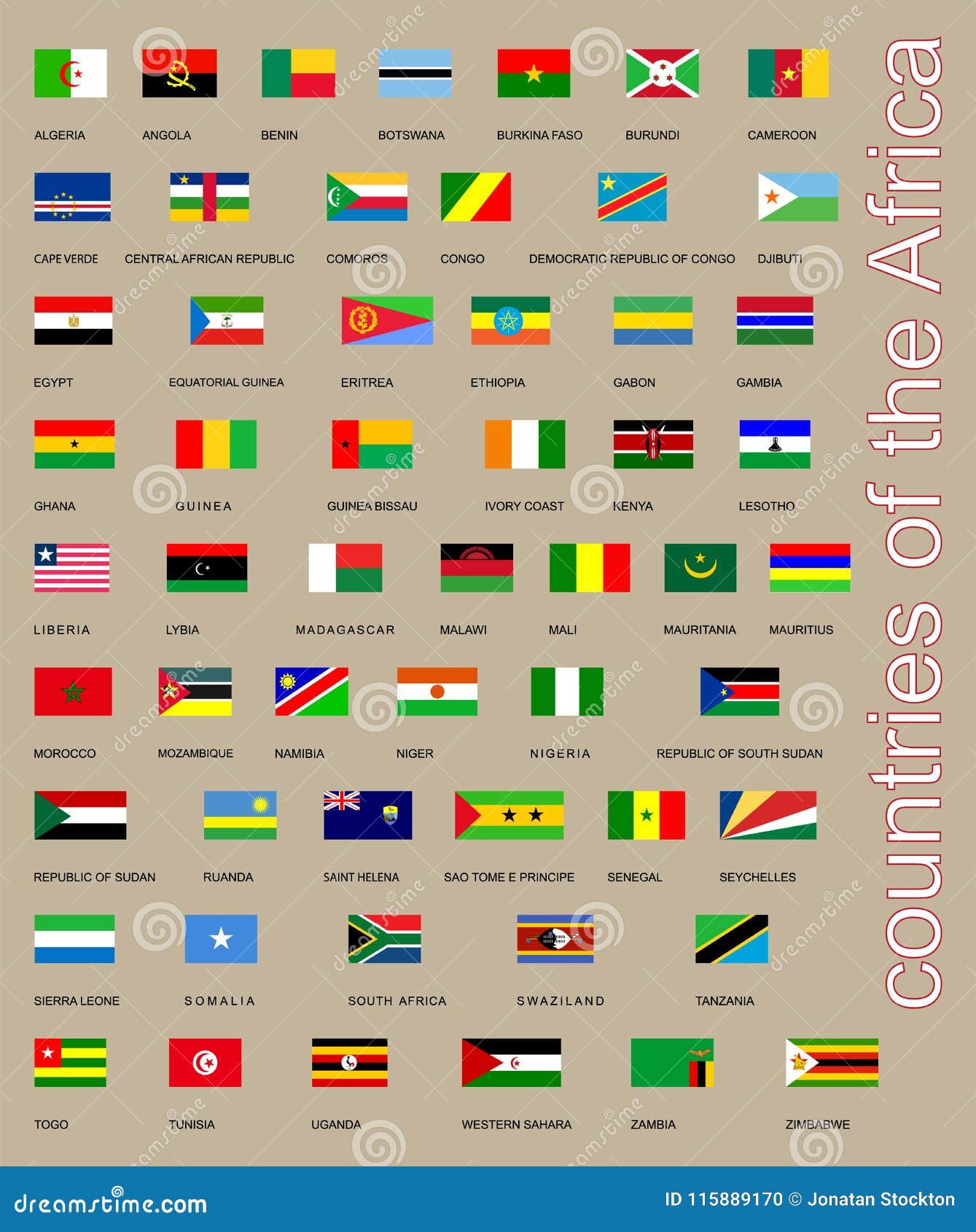 Bandeira dos Países da África