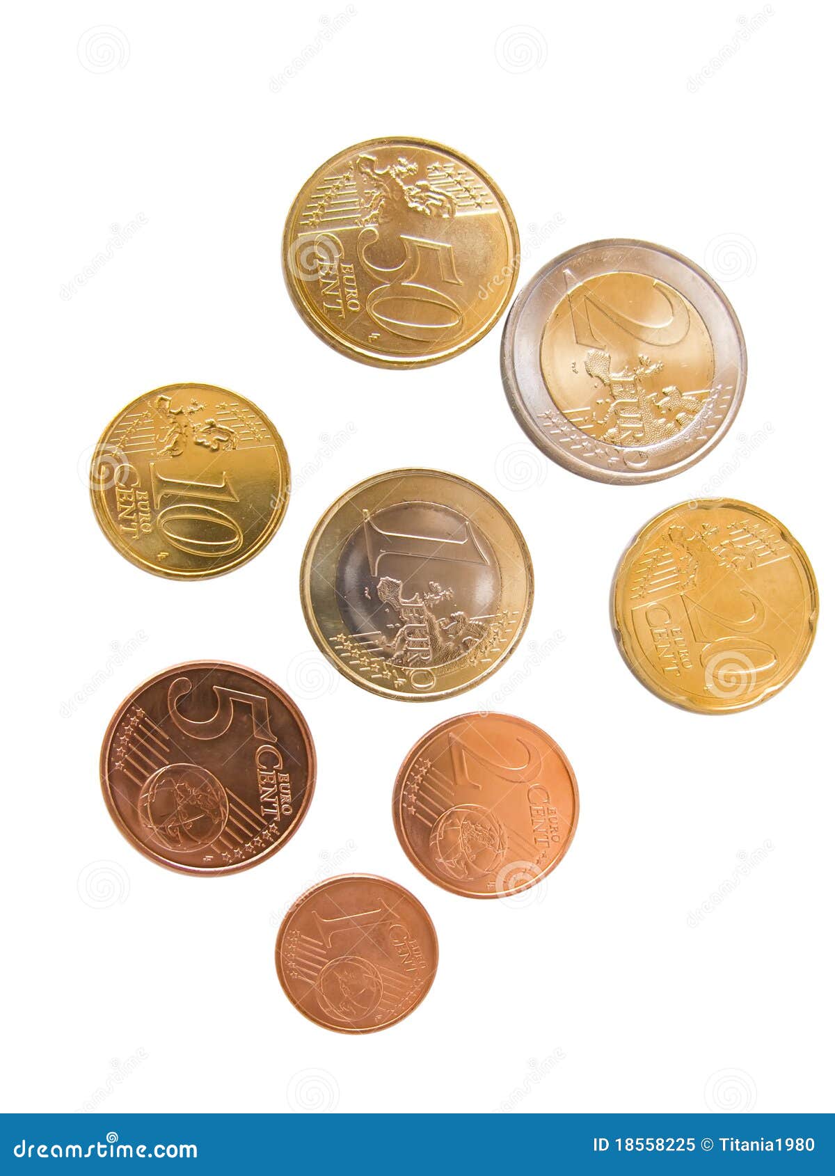 responder Dos grados Enfadarse Todas las monedas del euro imagen de archivo. Imagen de monedas - 18558225