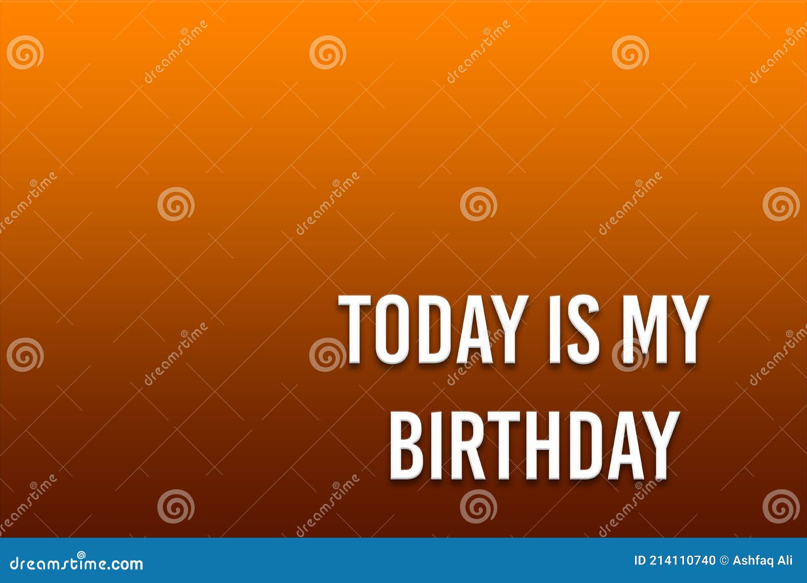 Today is My Birthday Text Banner Design Illustration on Background ...