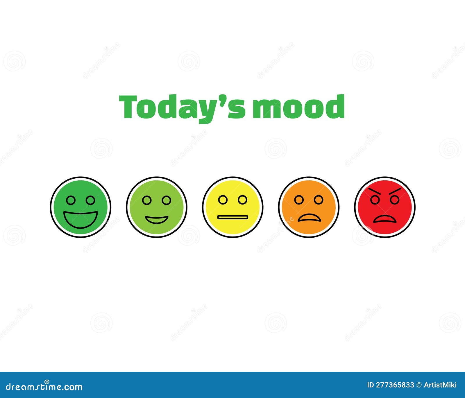 Today’s Mood, Emoji Silhouette Illustration, Vector. Stock Vector ...