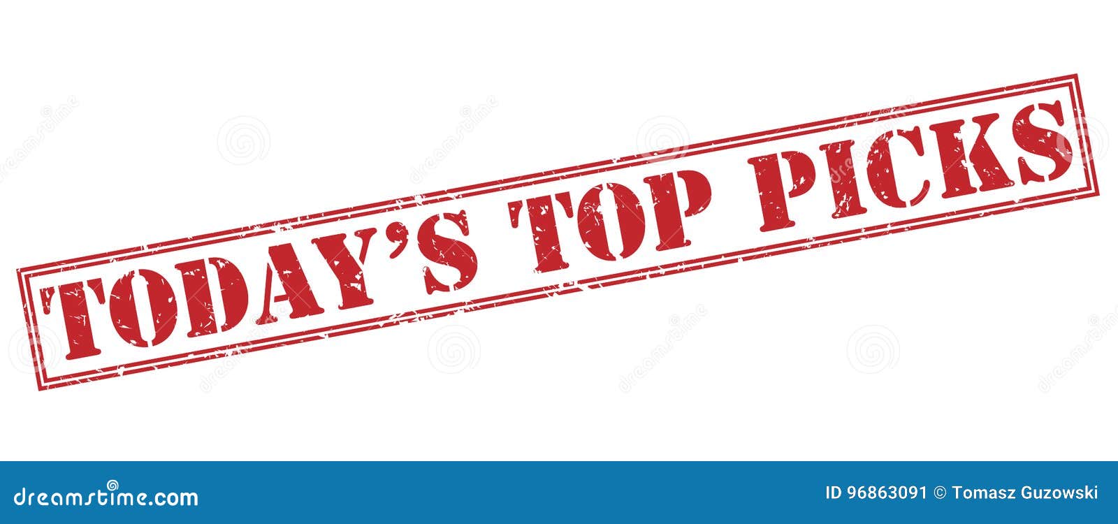 Todays top picks red stamp stock illustration. Illustration of icon