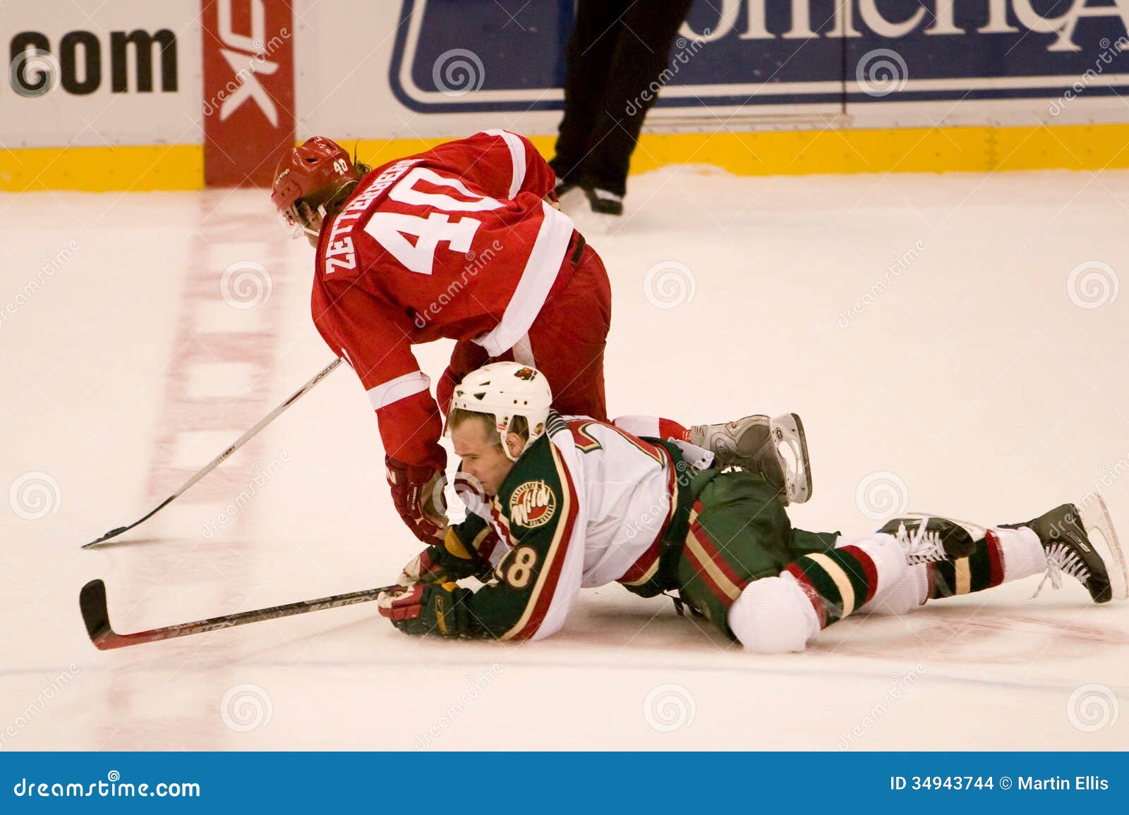 A picture of Henrik Zetterberg of the Detroit Red Wings new white