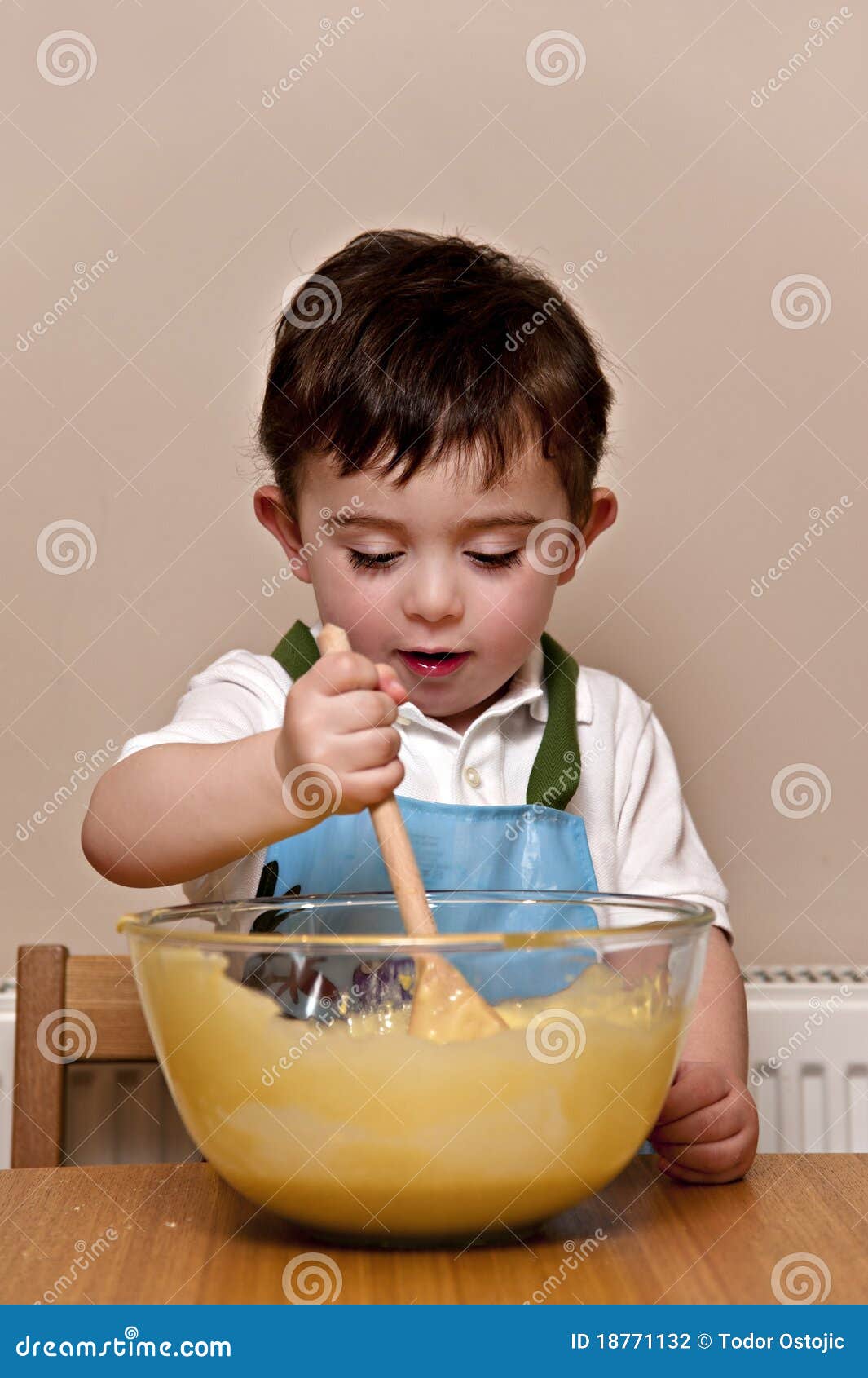 Toddler Baking stock photo. Image of wooden, young, cake 18771132