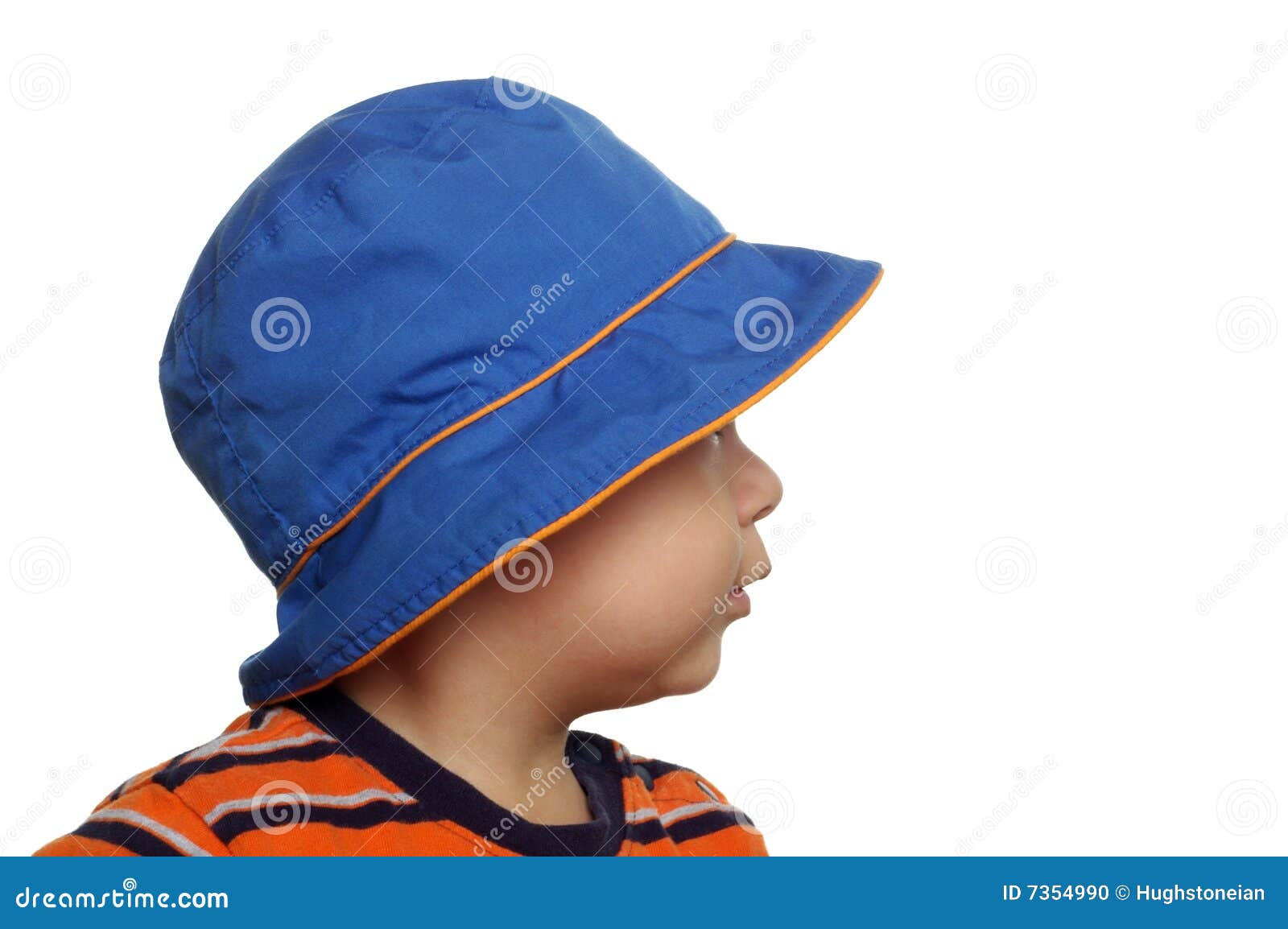 Toddler with Blue Hat, One Year Stock Photo - Image of facing