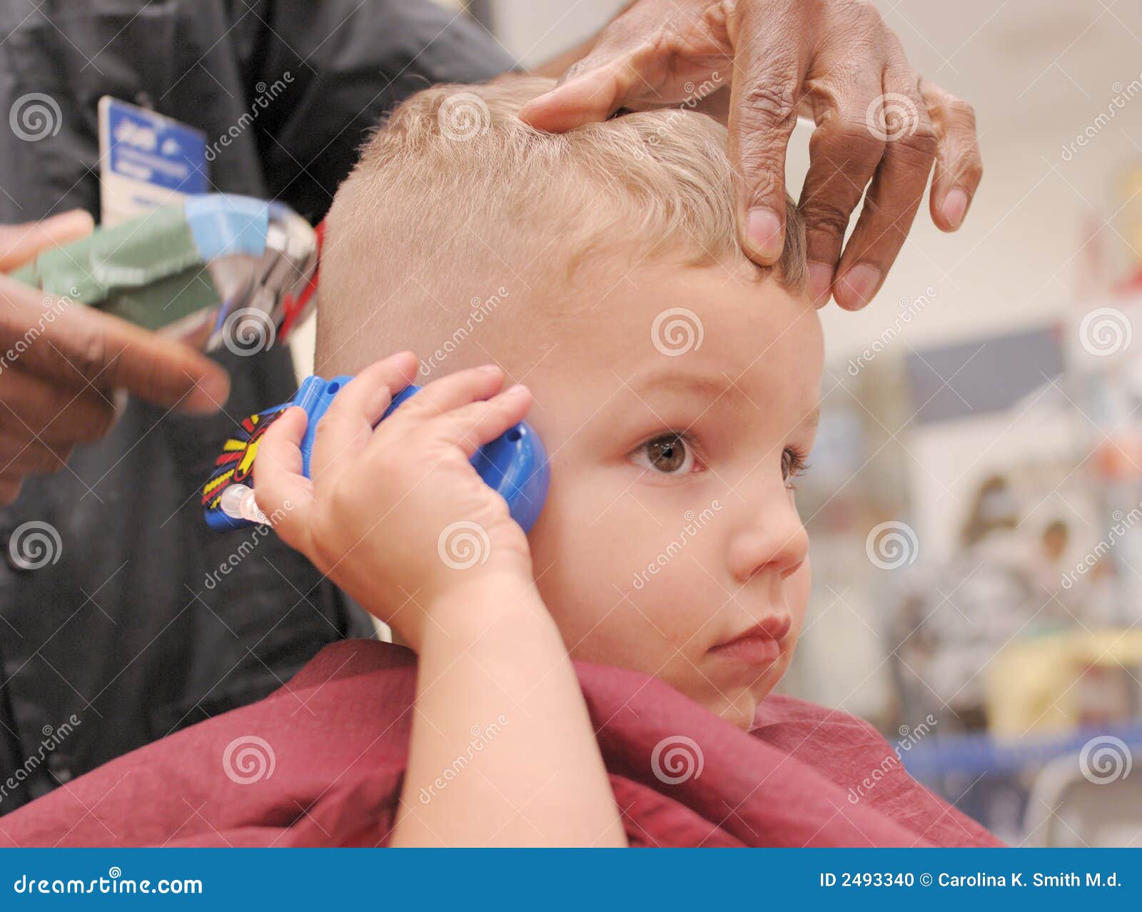 Toddler Boy Getting Haircut Stock Photo Image Of Dresser